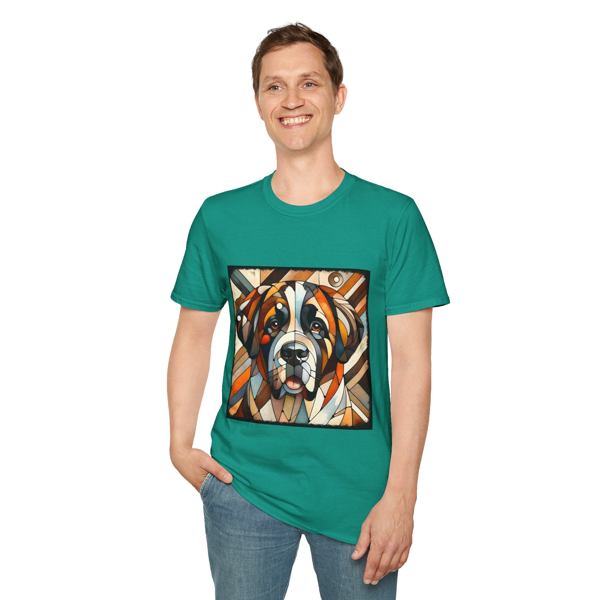 Saint Bernard Bold Geometric | Unisex Dog T-Shirt
