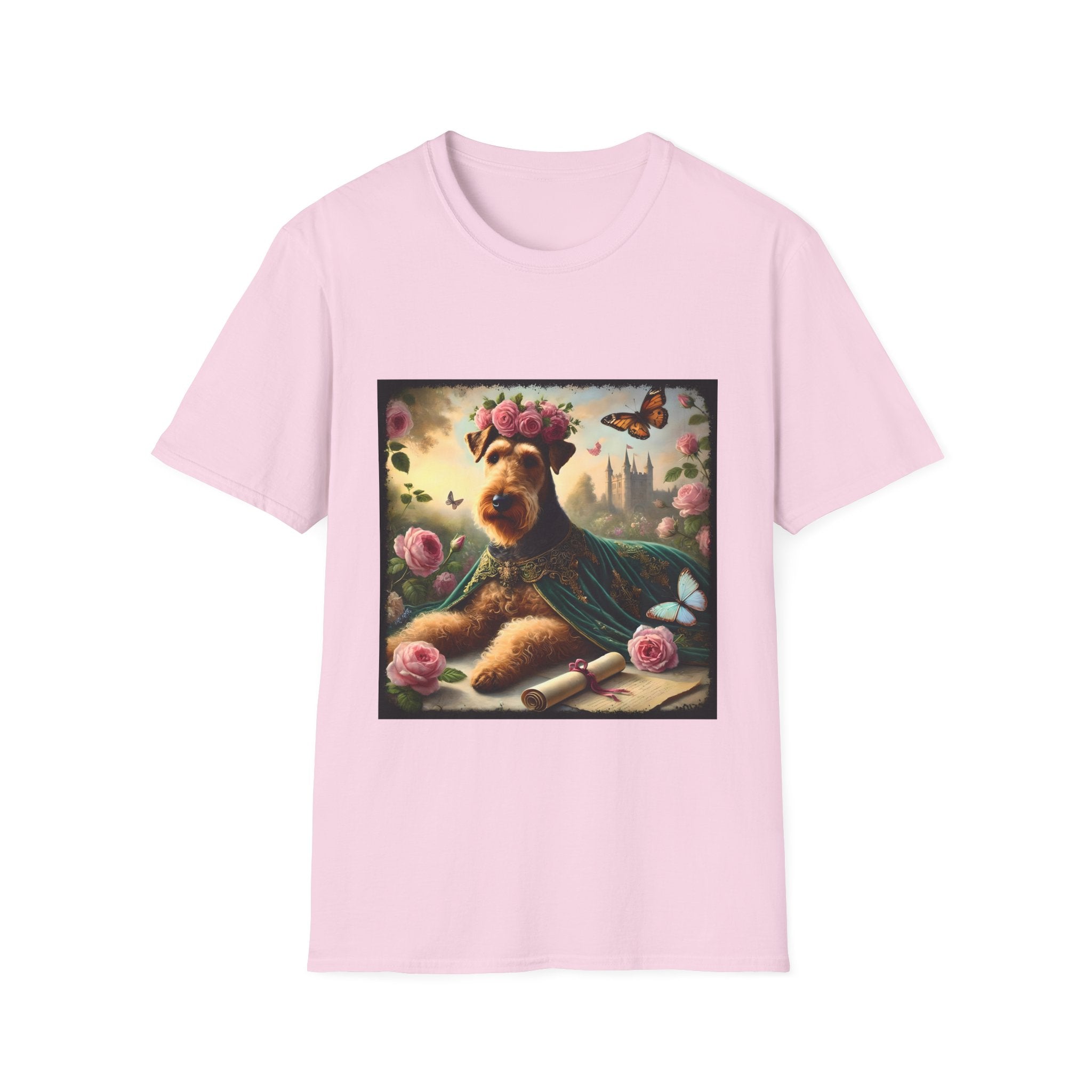 Airedale Terrier Velvet Rose | Unisex Dog T-Shirt