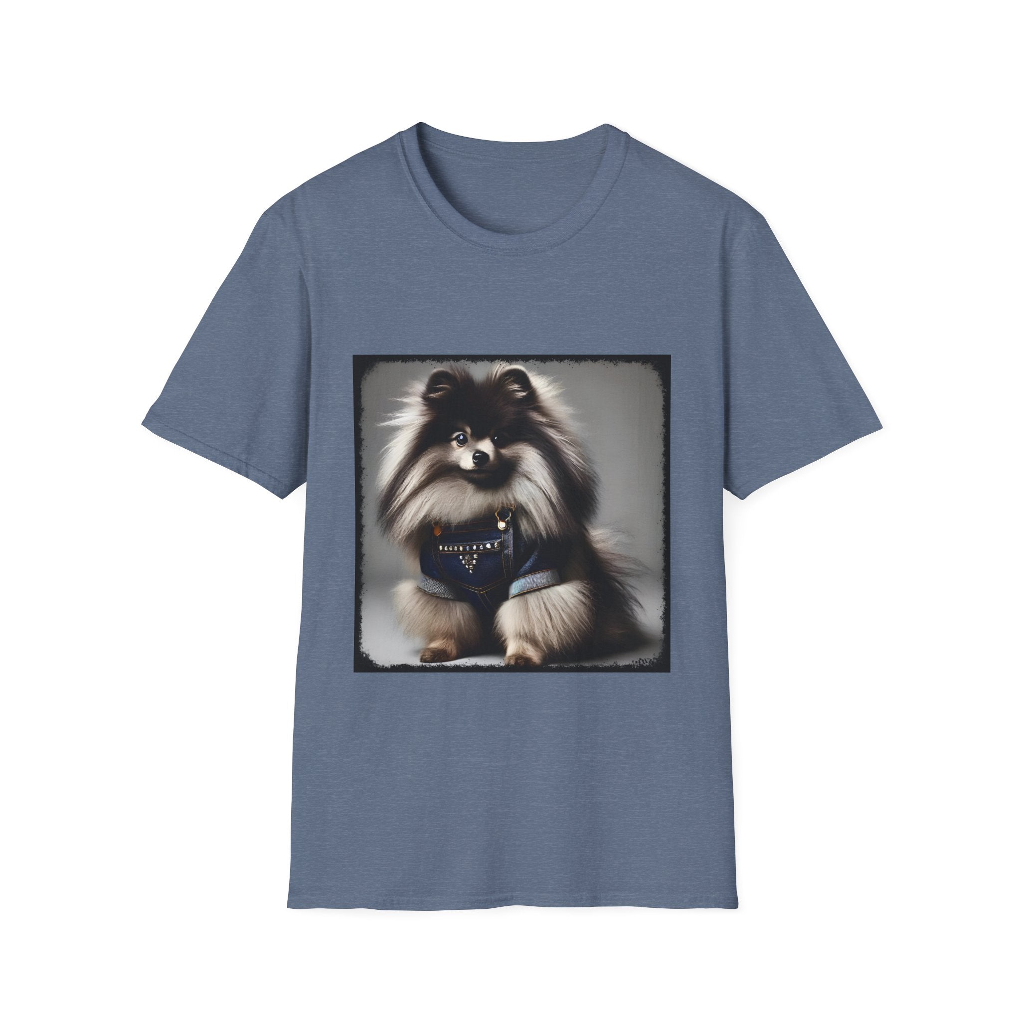 Pomeranian Denim Darling | Unisex Dog T-Shirt