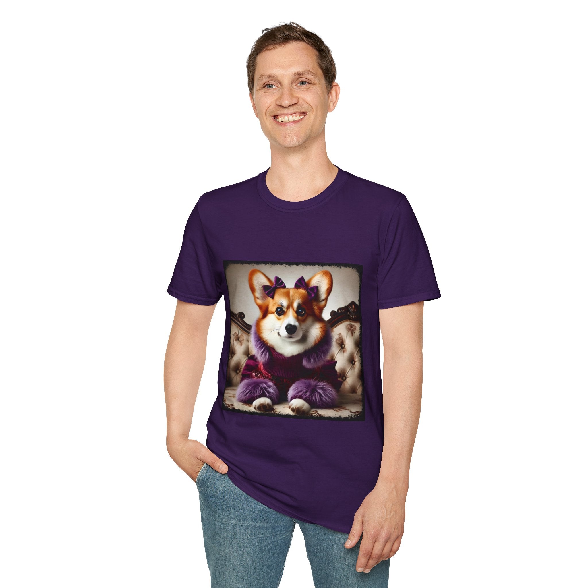 Pembroke Welsh Corgi Purple Pawfluencer | Unisex Dog T-Shirt