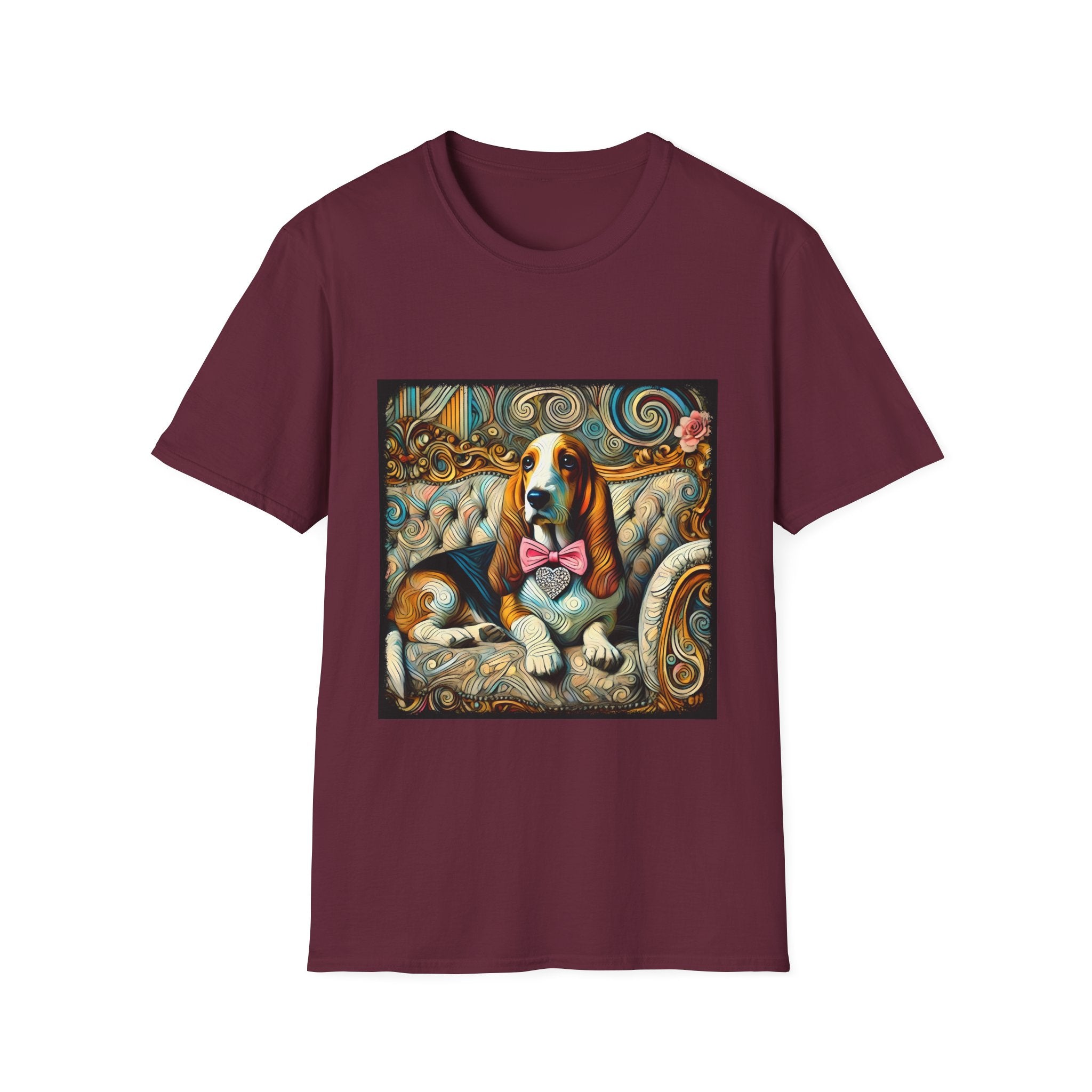 Basset Hound Diamond Swirl | Unisex Dog T-Shirt