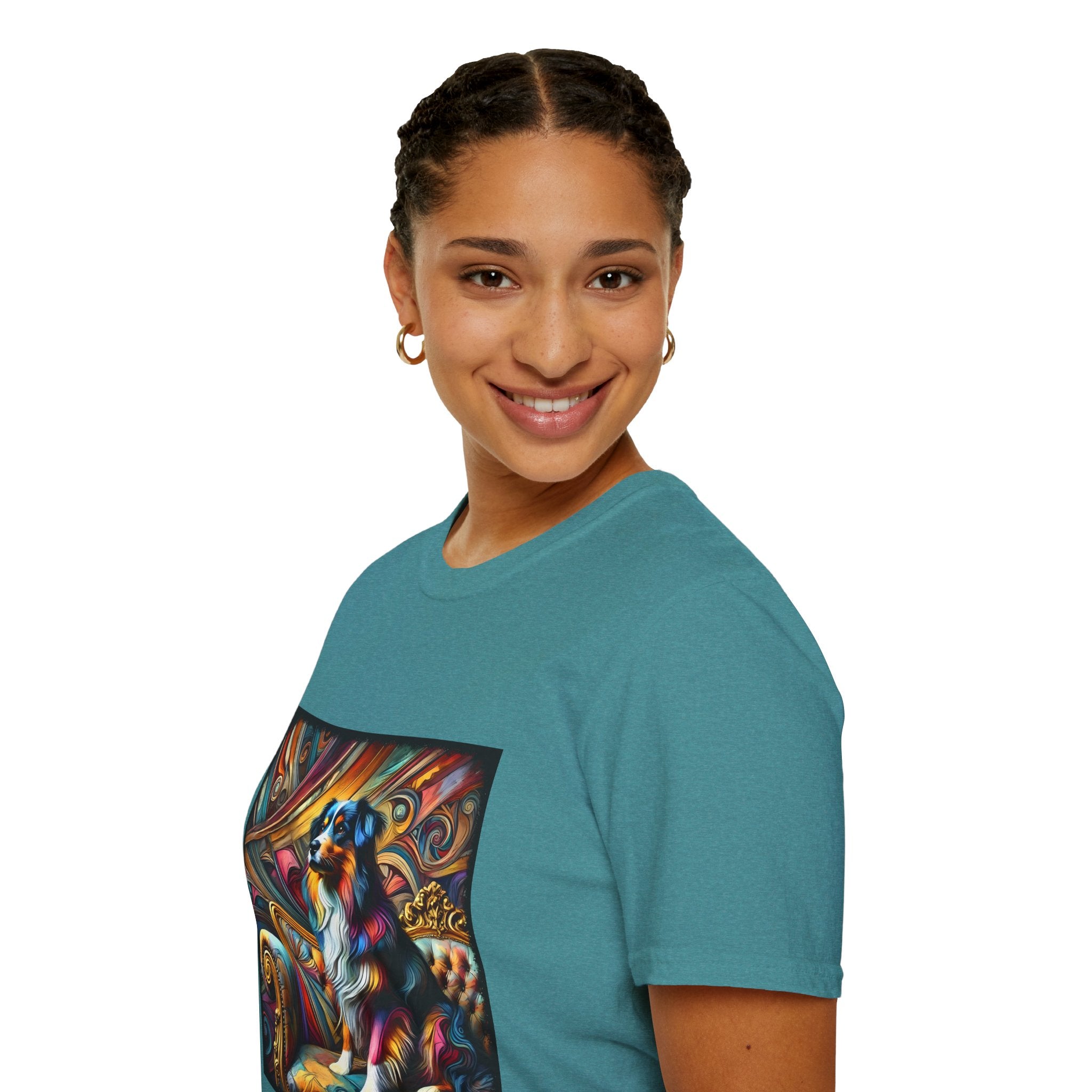 Australian Shepherd Vivd Swirl | Unisex Dog T-Shirt