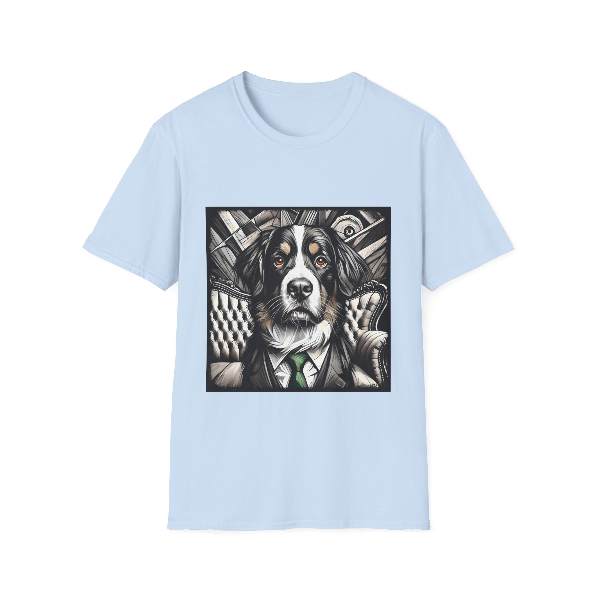 Bernese Mountain Dog B&W Bold Eyes | Unisex Dog T-Shirt