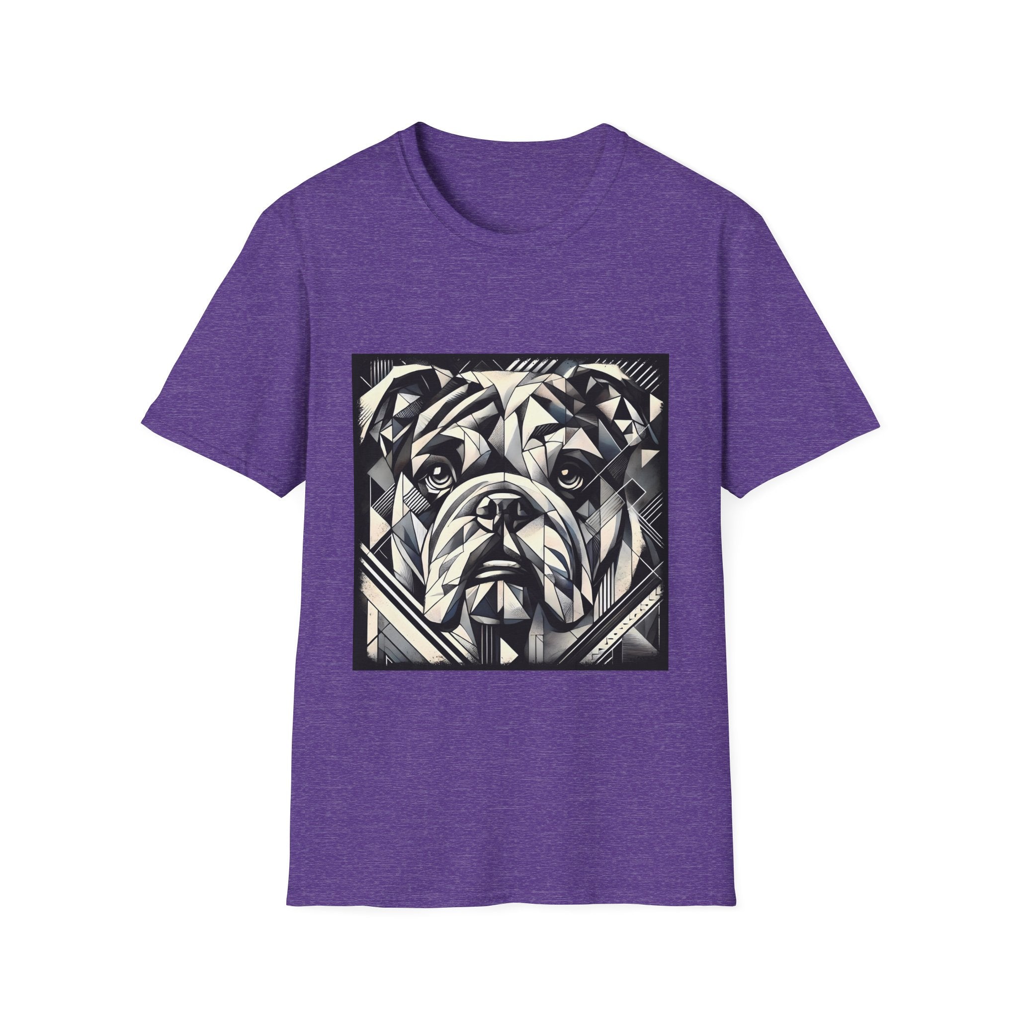Bulldog B&W Geometric | Unisex Dog T-Shirt