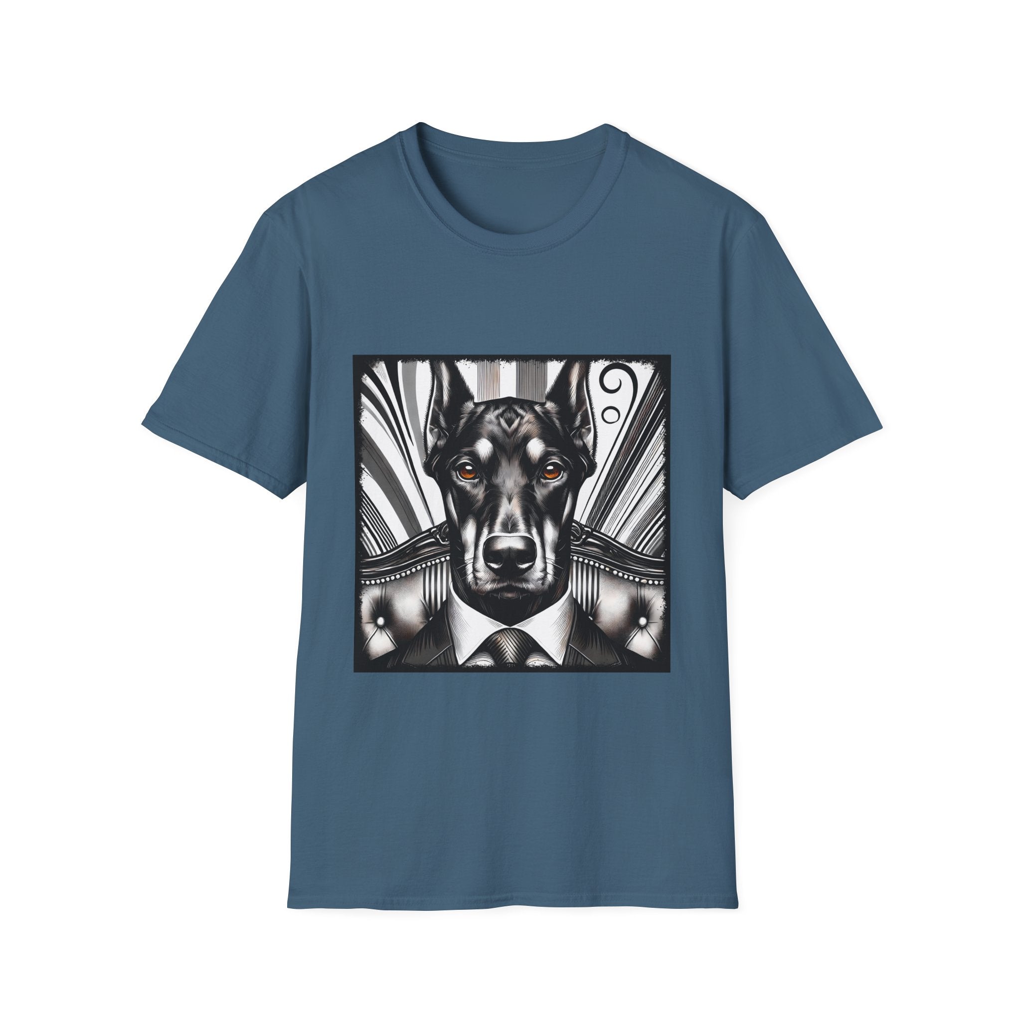 Doberman Pinscher B&W Bold Eyes  | Unisex Dog T-Shirt