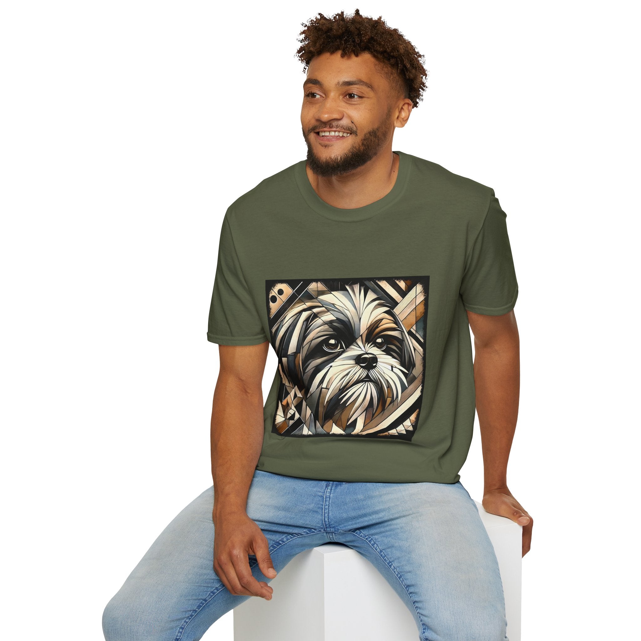 Shih Tzu Bold Geometric | Unisex Dog T-Shirt
