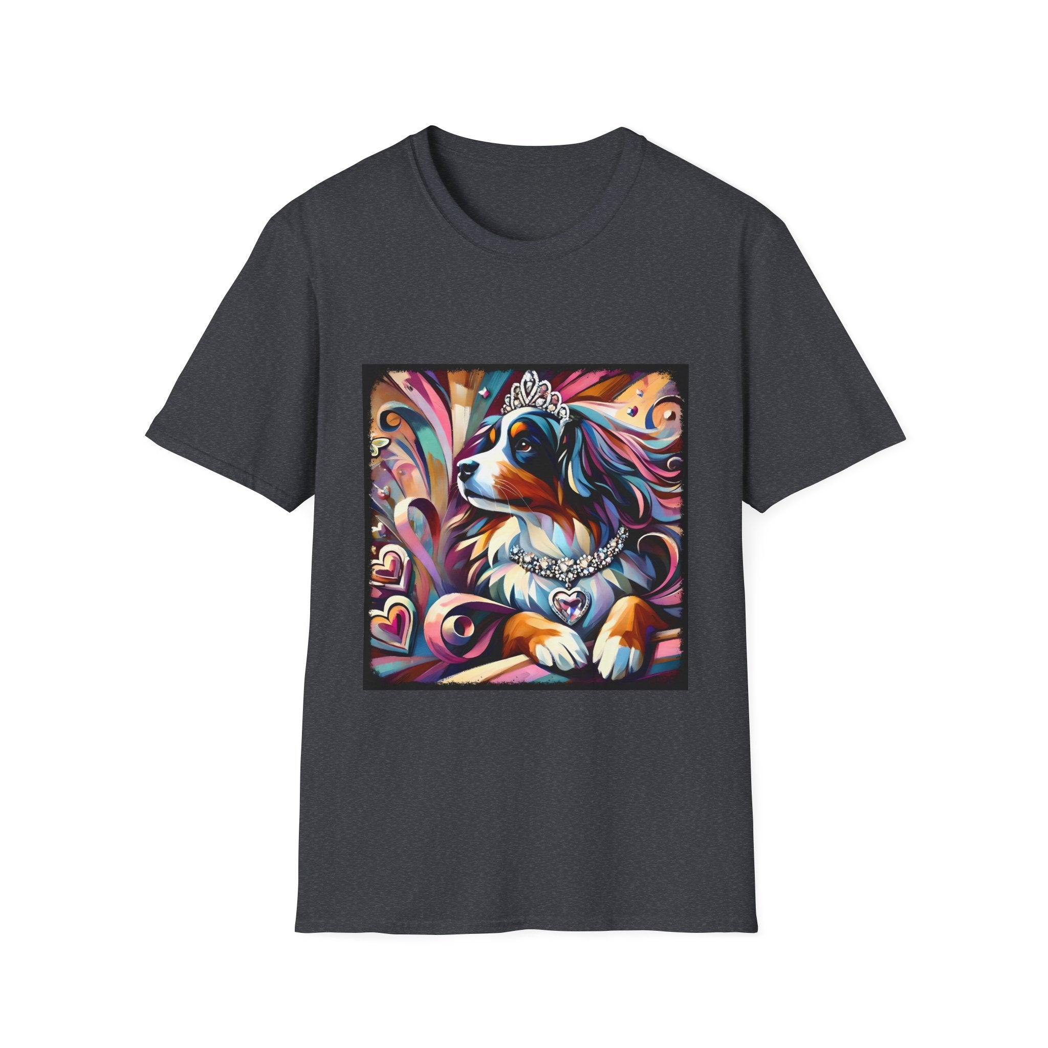 Bernese Mountain Dog Diamond Heart Swirl | Unisex Dog T-Shirt