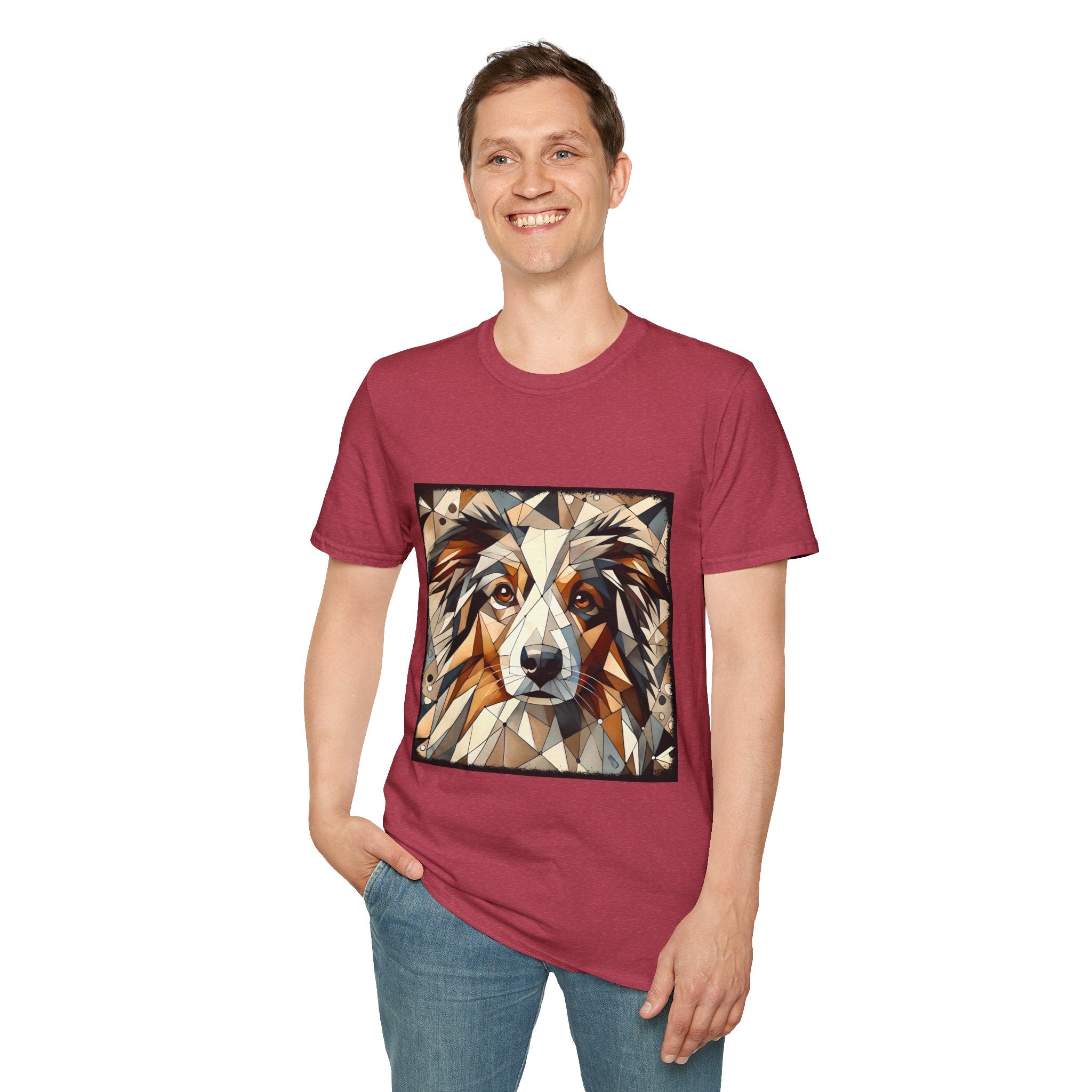 Australian Shepherd Warm Geometric | Unisex Dog T-Shirt