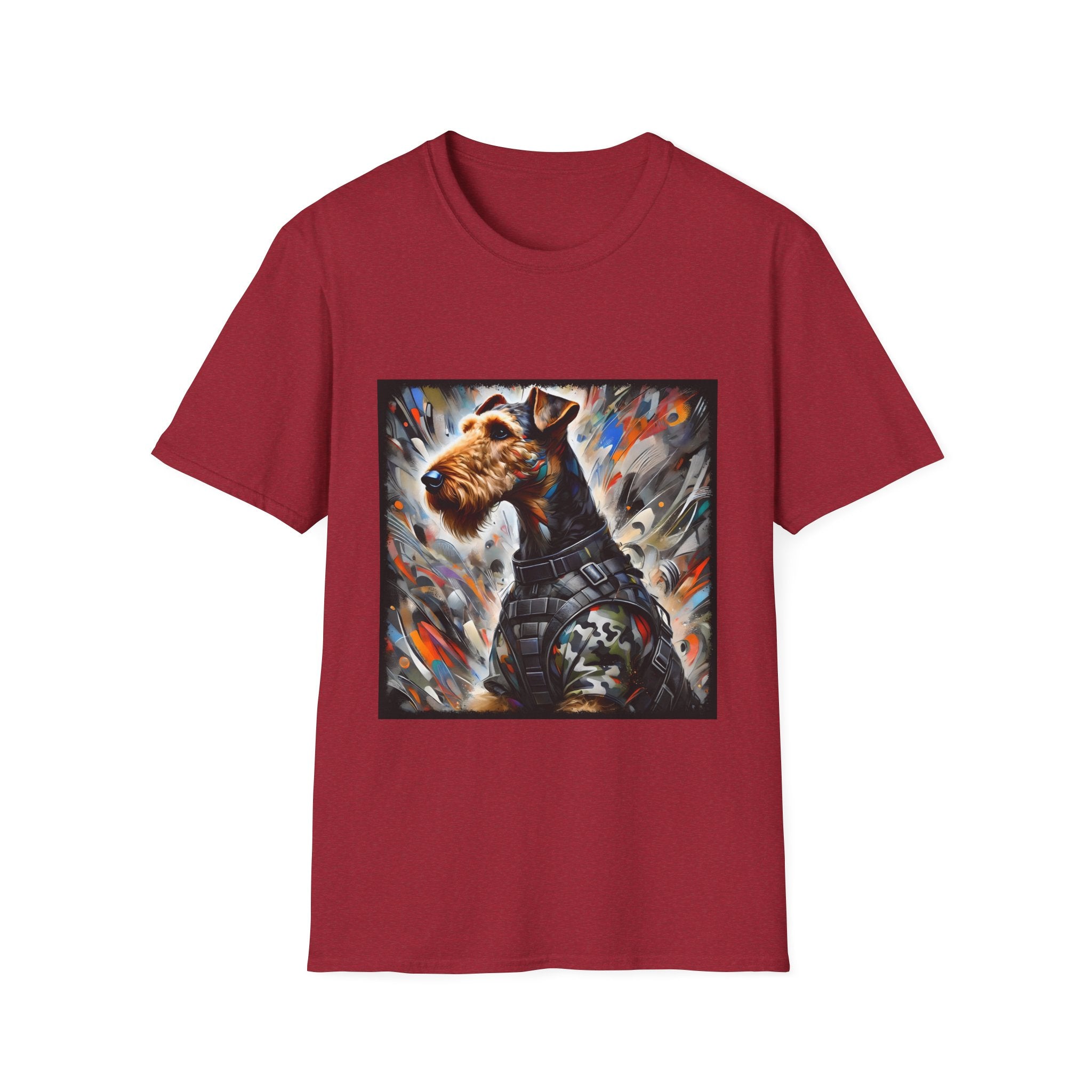 Airedale Terrier Bold Camo Classic | Unisex Dog T-Shirt