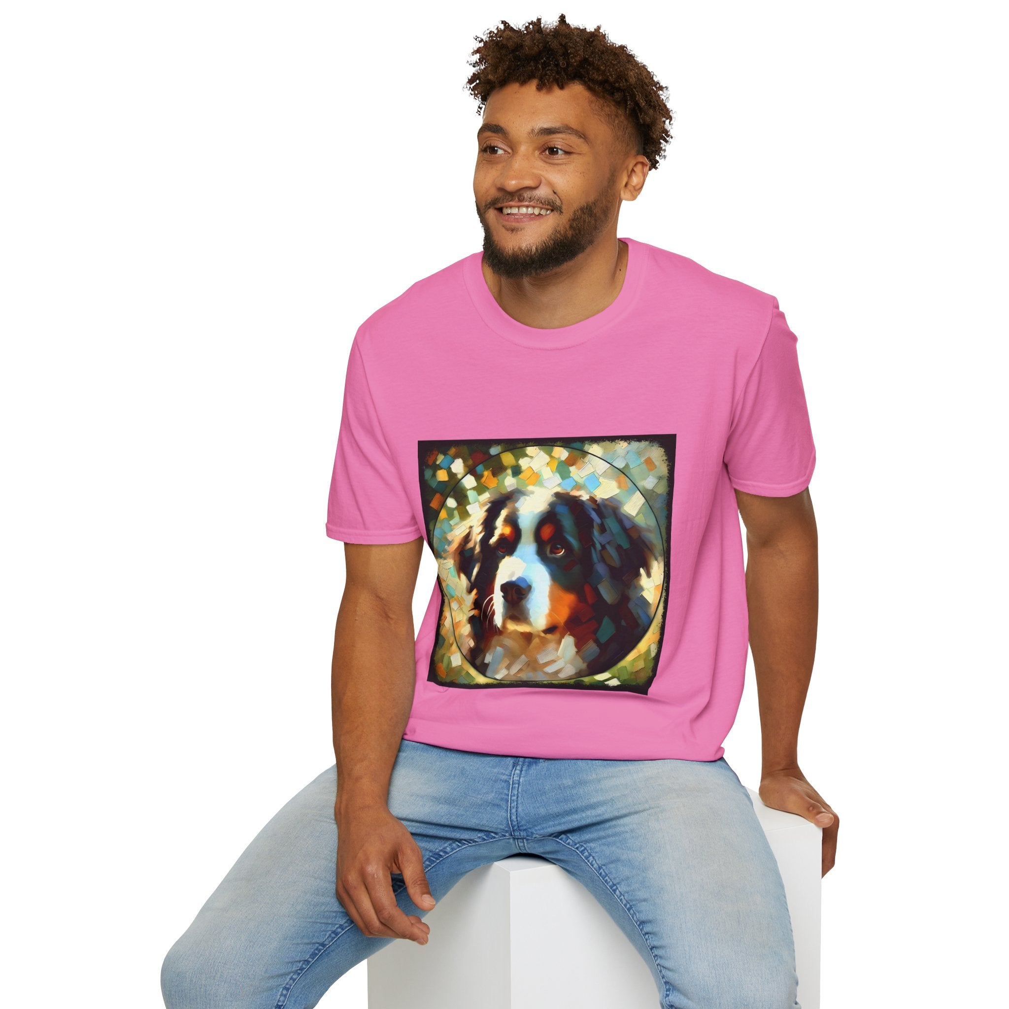 Bernese Mountain Dog Pixel Classic | Unisex Dog T-Shirt