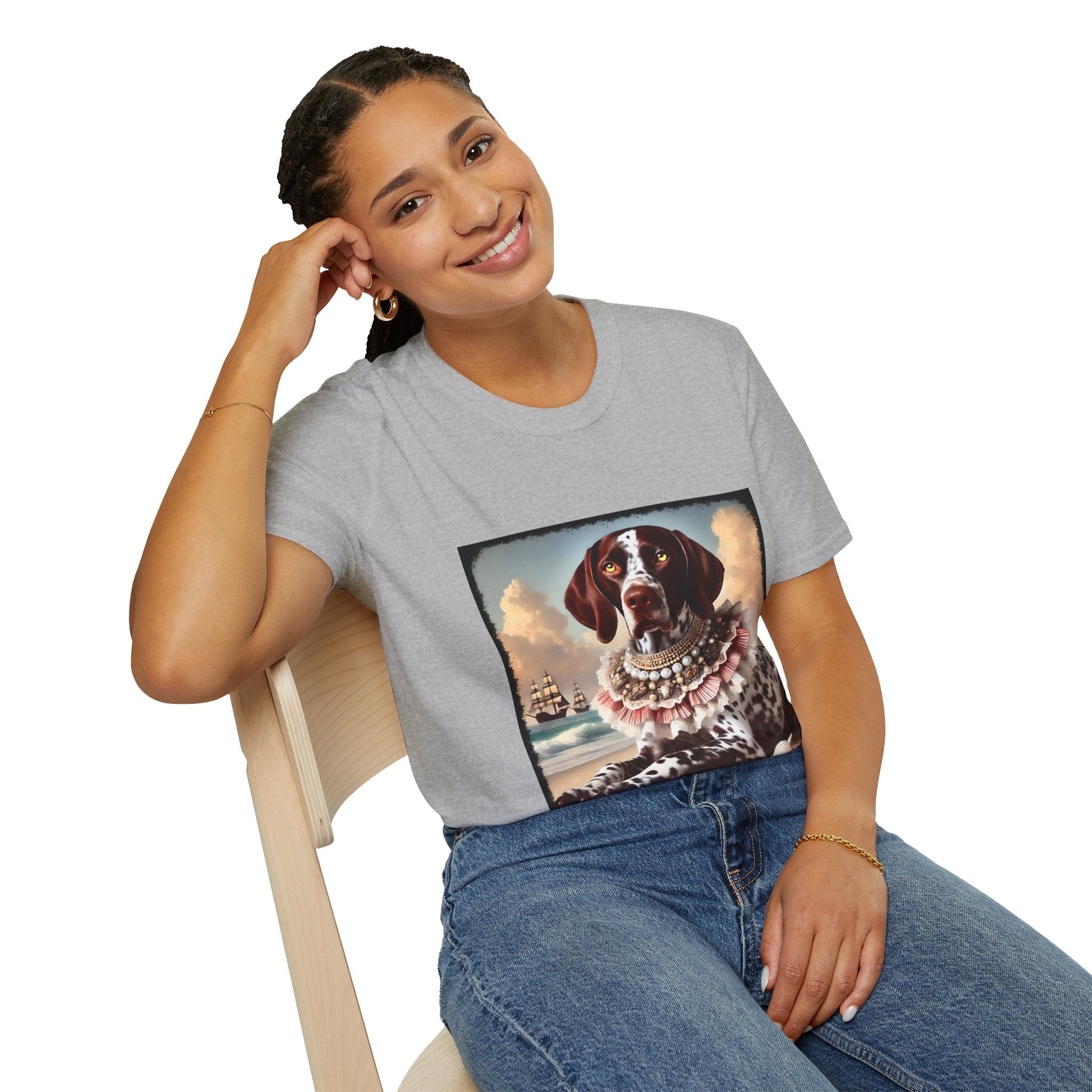 German Shorthaired Pointer Beach Beauty | Unisex Dog T-Shirt