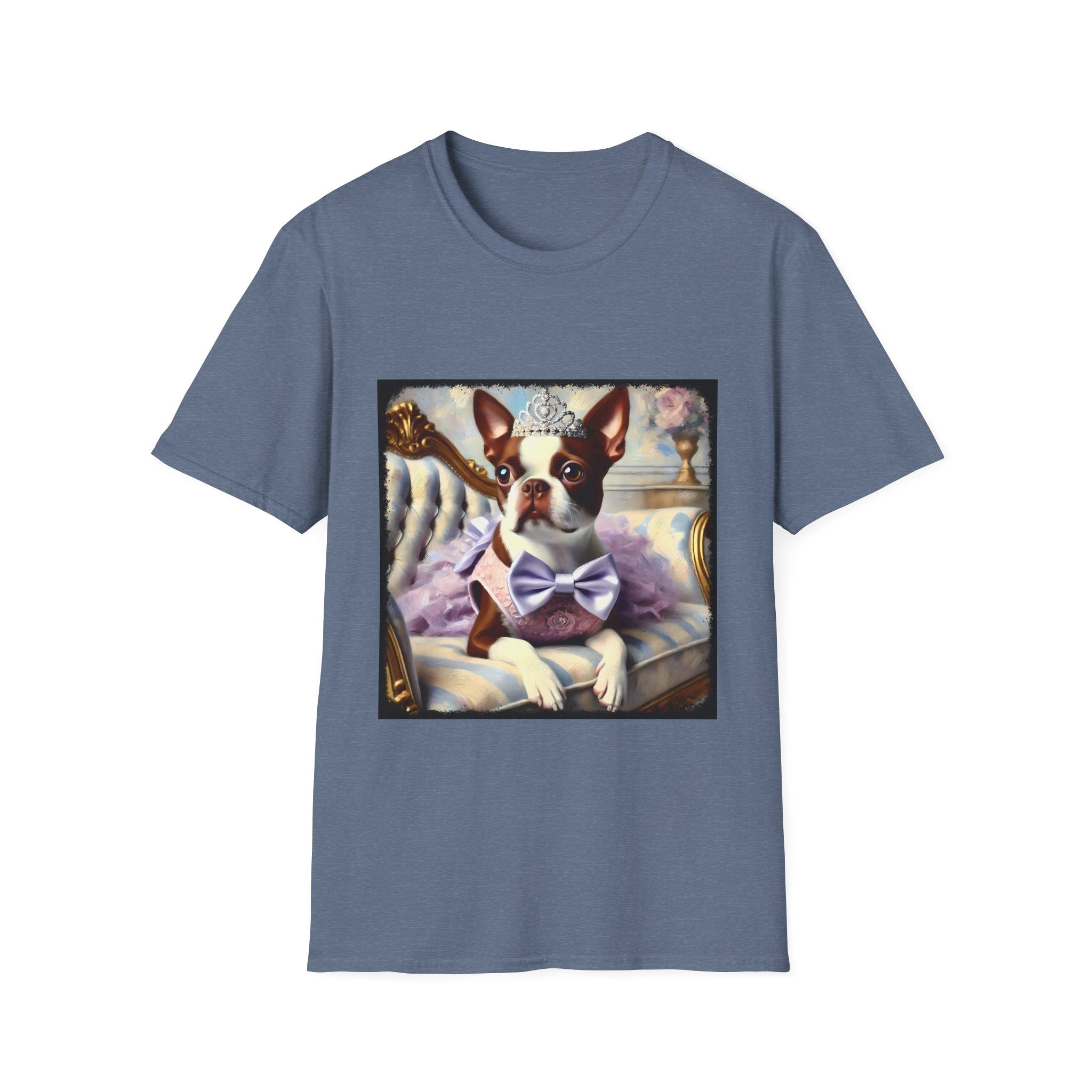 Boston Terrier Purple Princess Classic | Unisex Dog T-Shirt