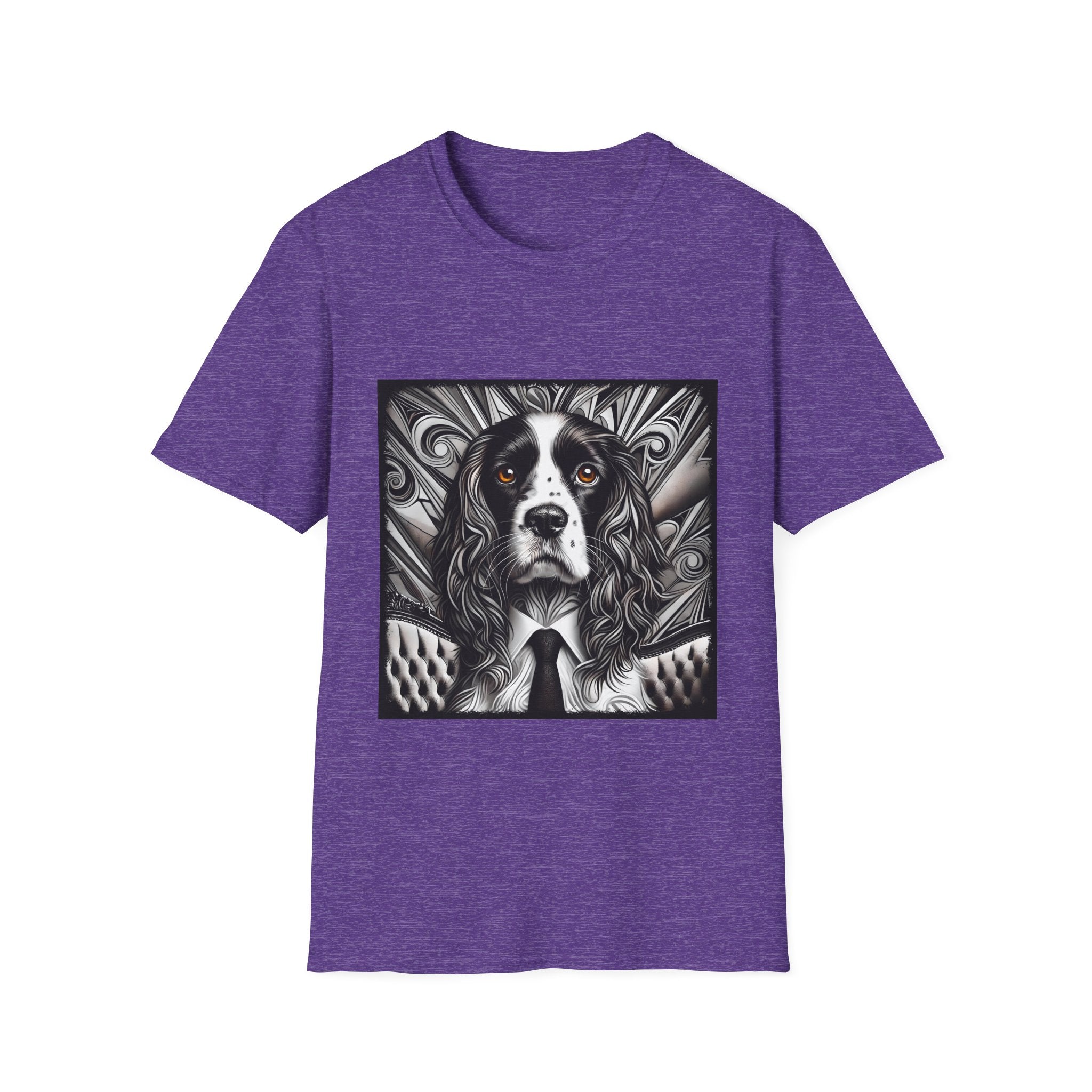 English Springer Spaniel B&W Bold Eyes | Unisex Dog T-Shirt