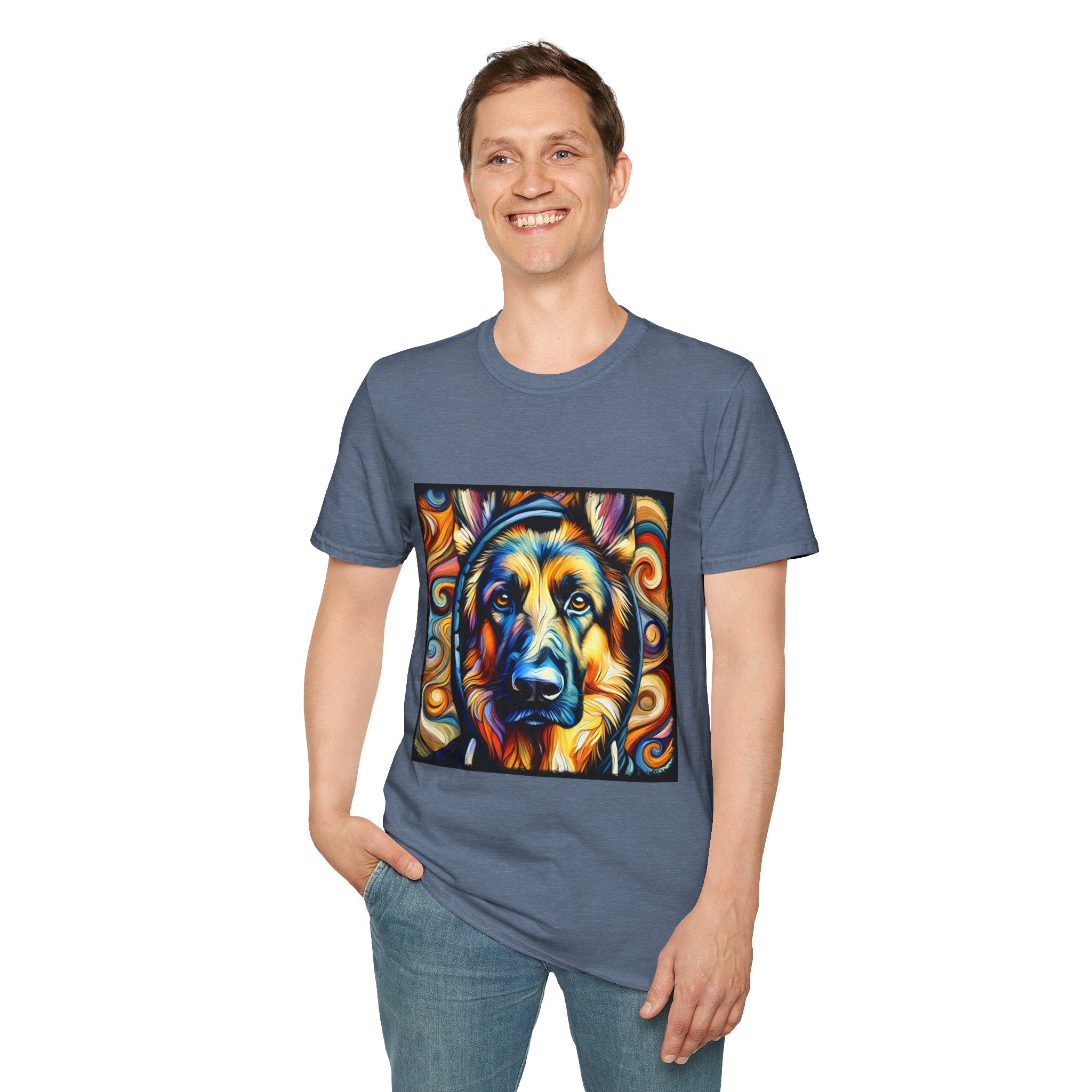 German Shepherd Relaxed Swirl | Unisex Dog T-Shirt