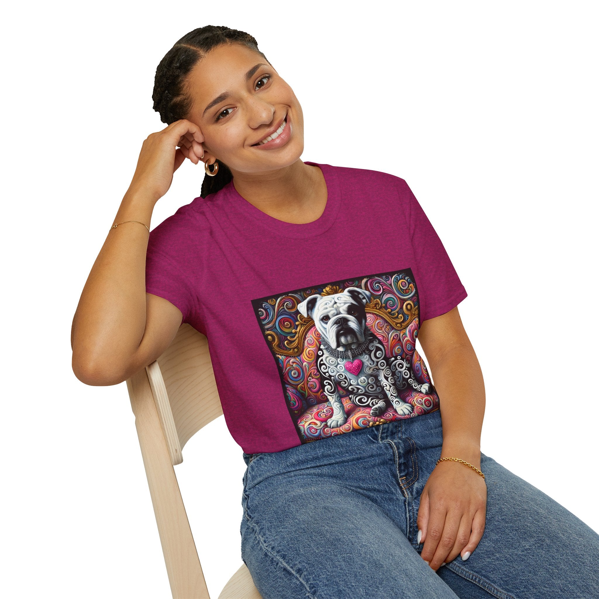 Bulldog Love Swirl | Unisex Dog T-Shirt