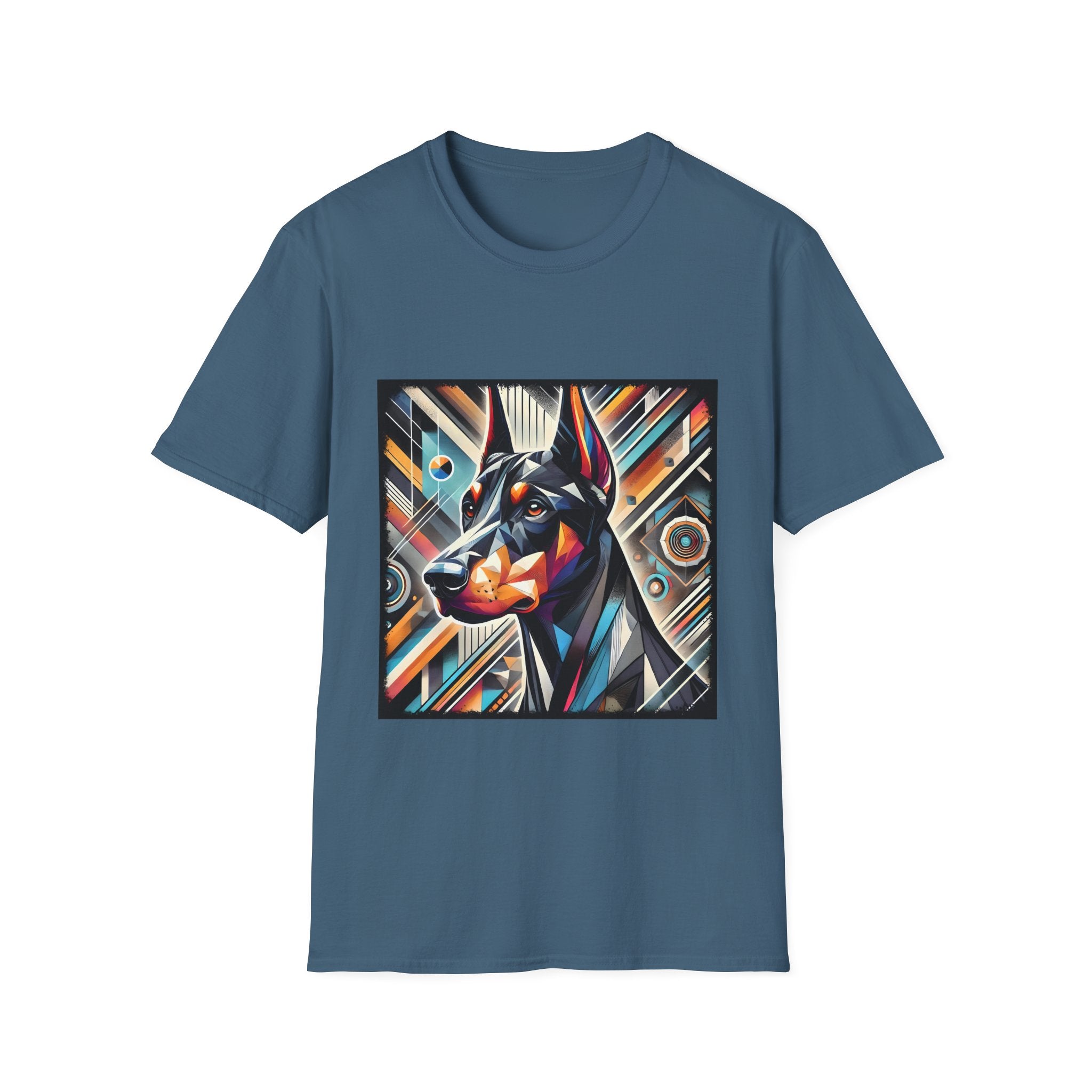 Doberman Pinscher Multicolored Geometric | Unisex Dog T-Shirt