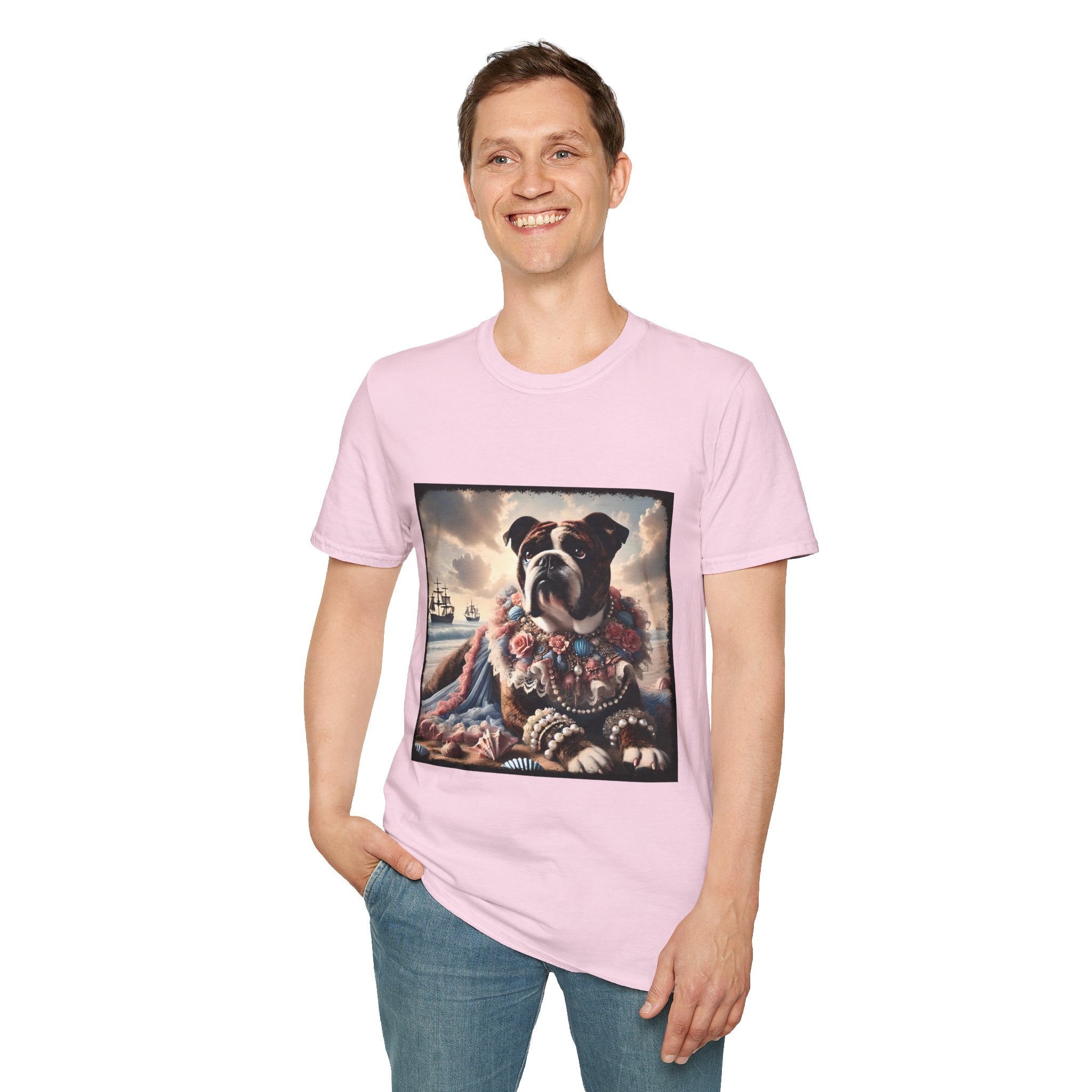 Bulldog Seashell Siren | Unisex Dog T-Shirt