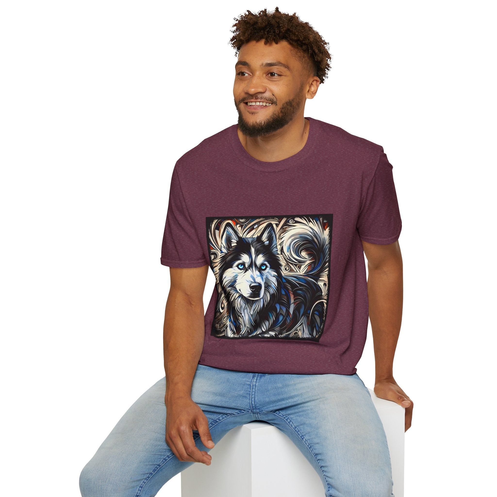 Siberian Husky Ice Swirl | Unisex Dog T-Shirt