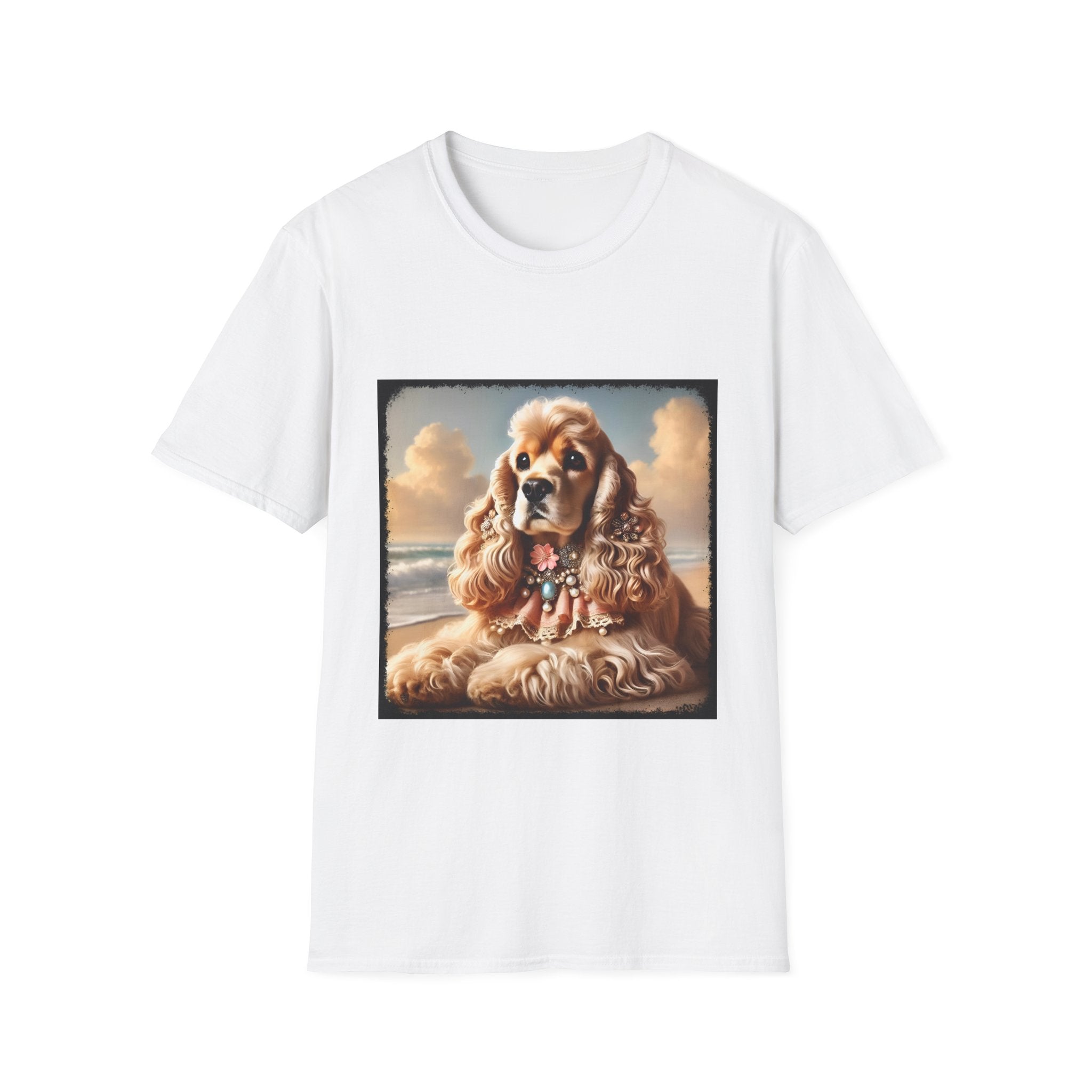 Cocker Spaniel Beach Belle | Unisex Dog T-Shirt