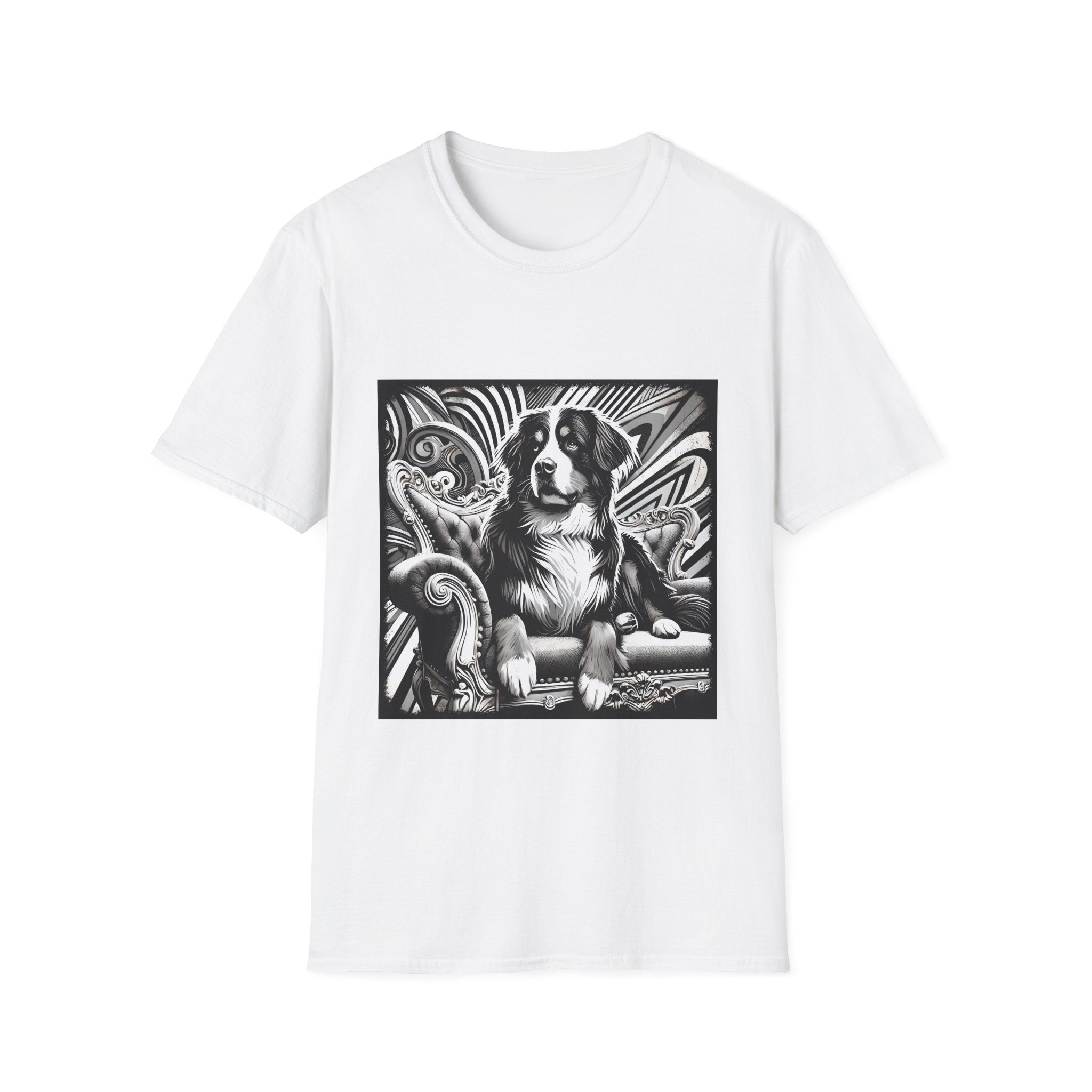 Bernese Mountain Dog B&W Bold | Unisex Dog T-Shirt