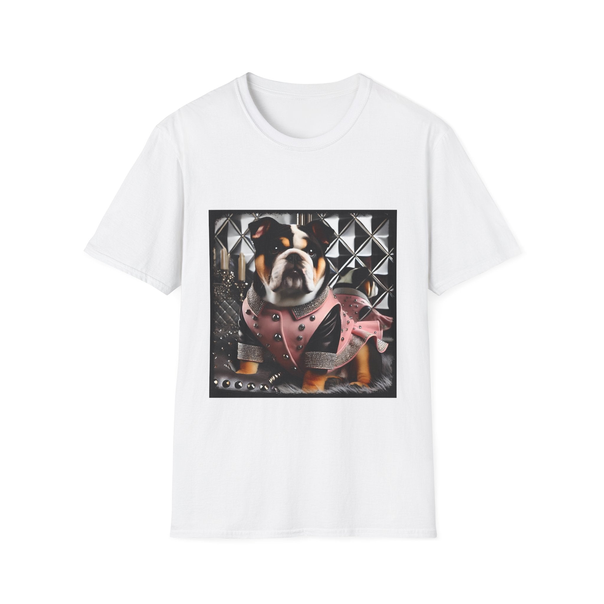 Bulldog Pink Rocker | Unisex Dog T-Shirt