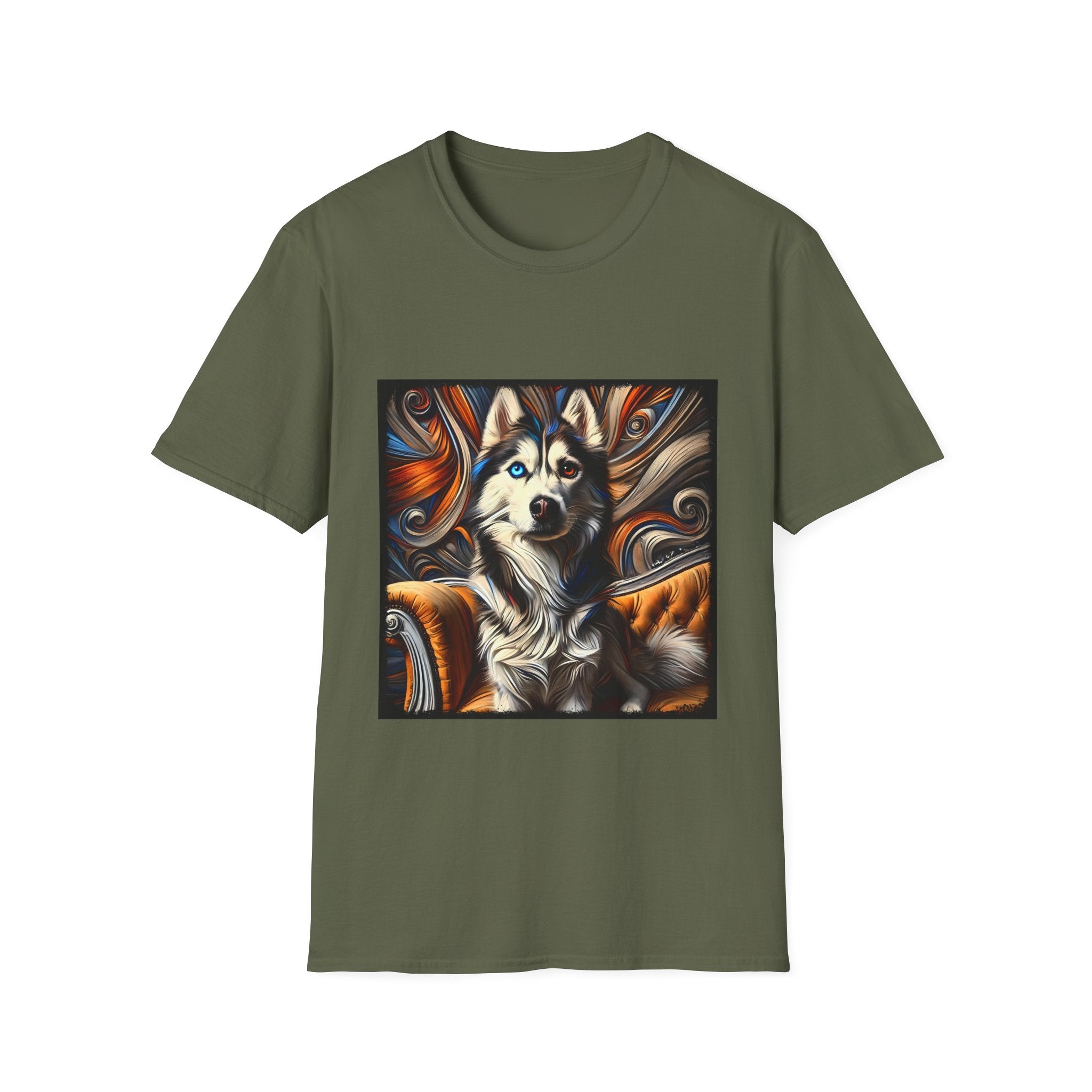 Siberian Husky Bold Swirl  | Unisex Dog T-Shirt