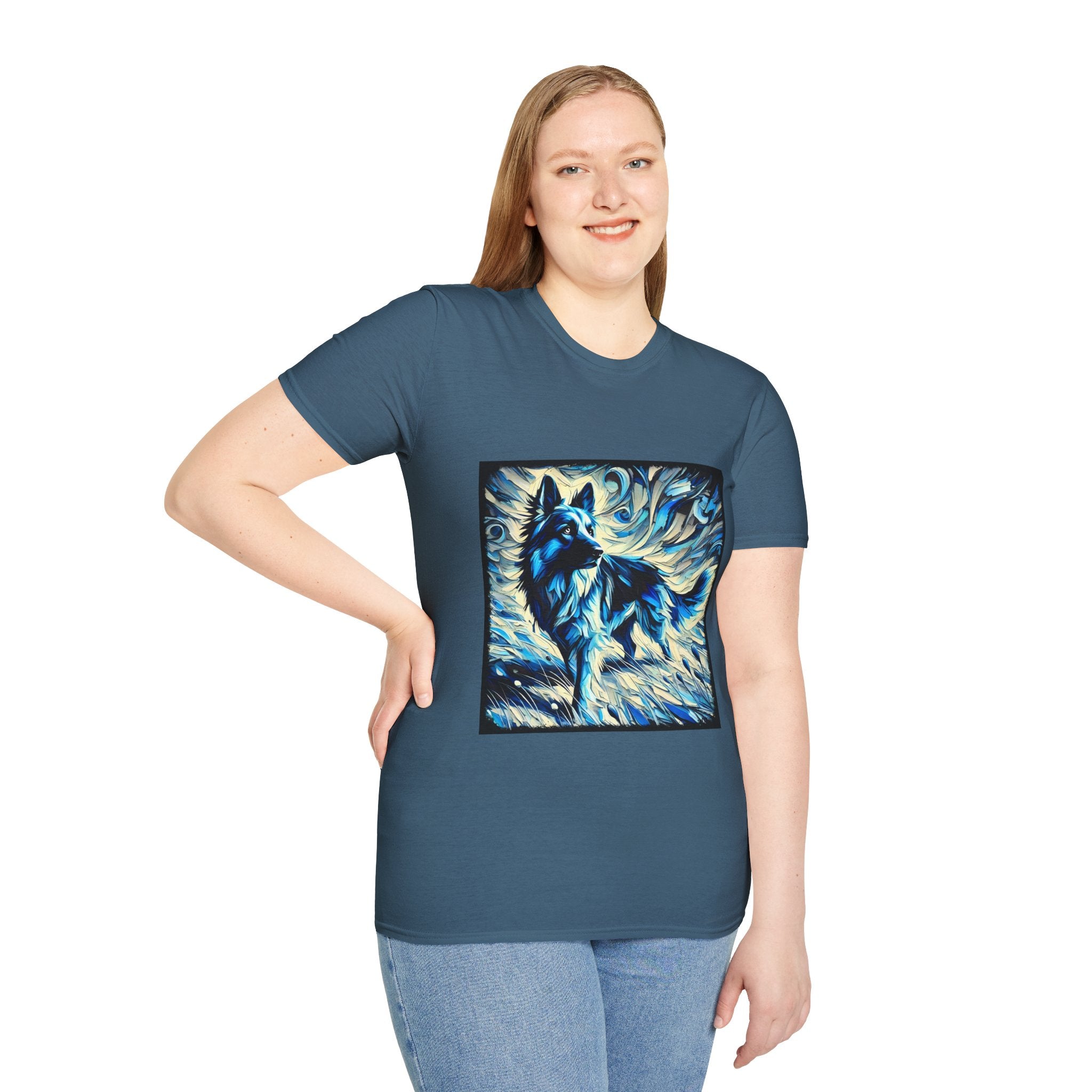 German Shepherd Blue Winter Swirl | Unisex Dog T-Shirt