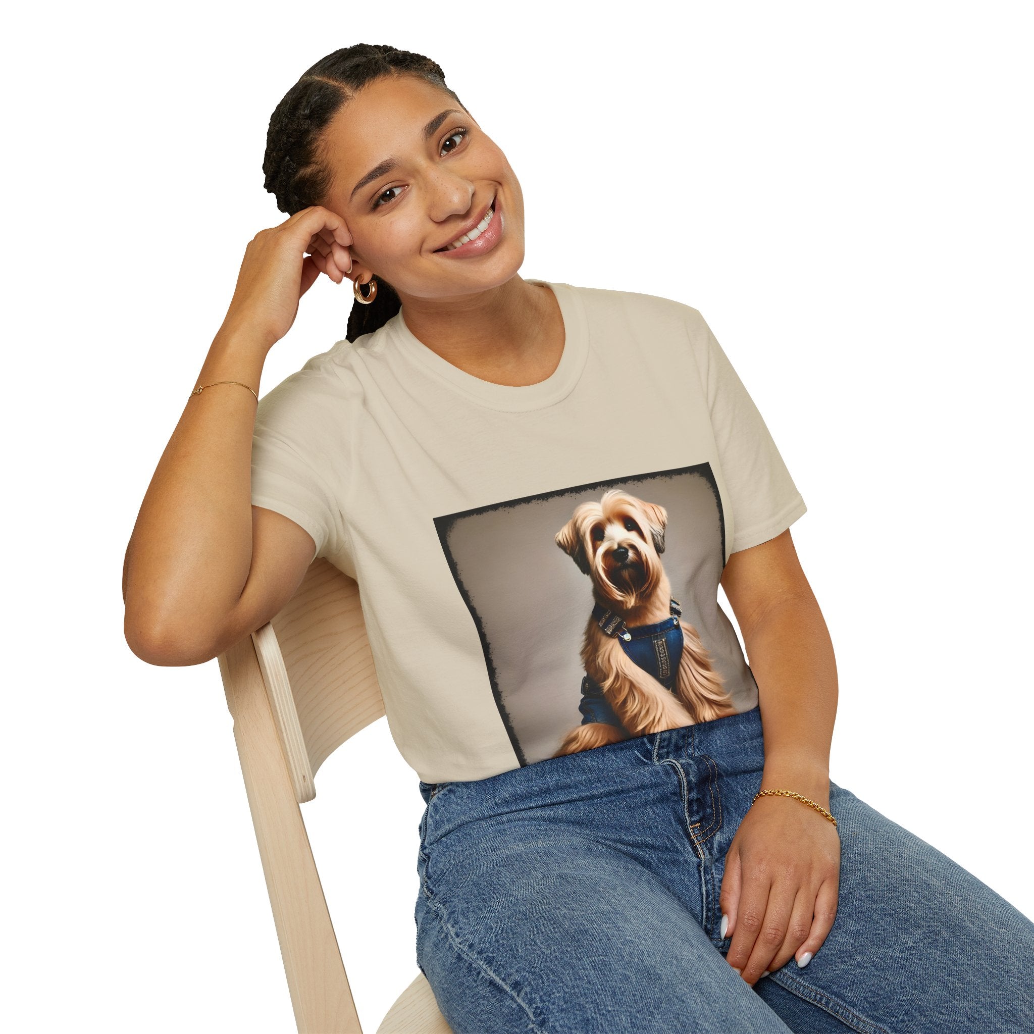 Wheaten Terrier Denim Doll | Unisex Dog T-Shirt