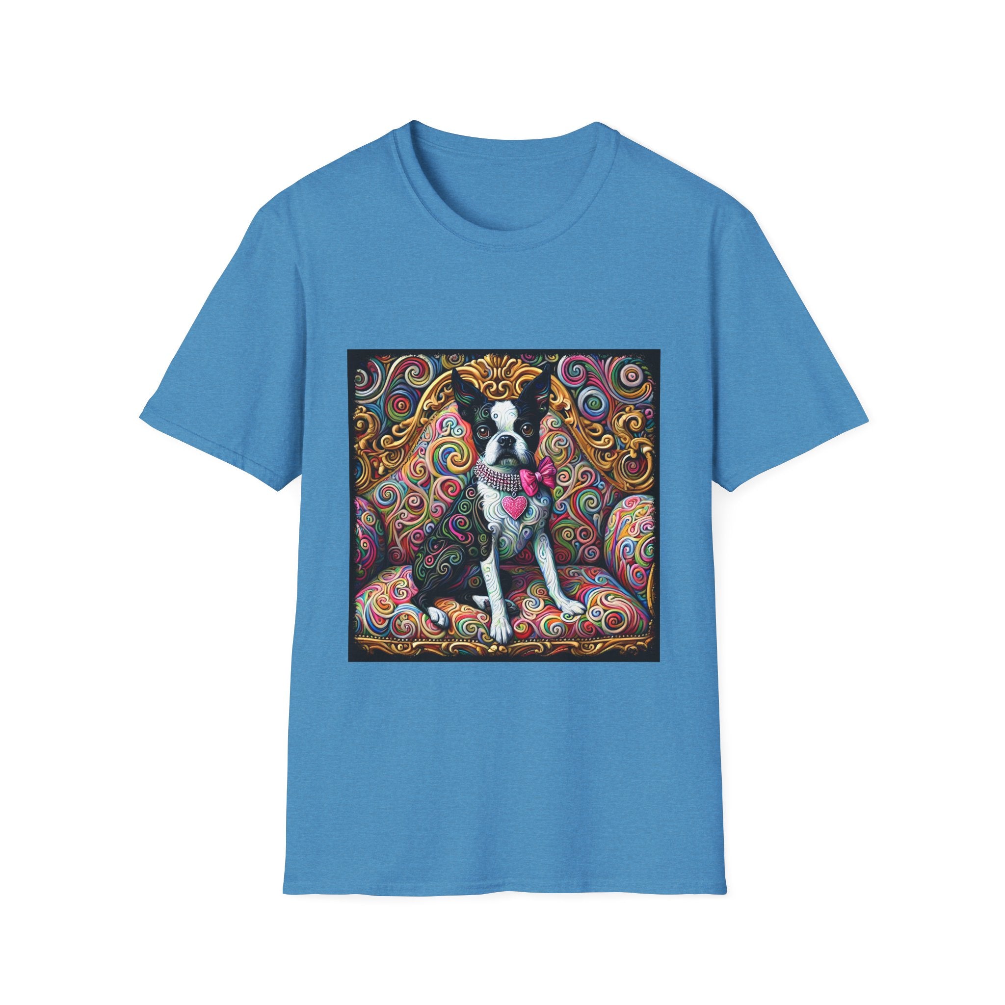 Boston Terrier Love Swirl | Unisex Dog T-Shirt