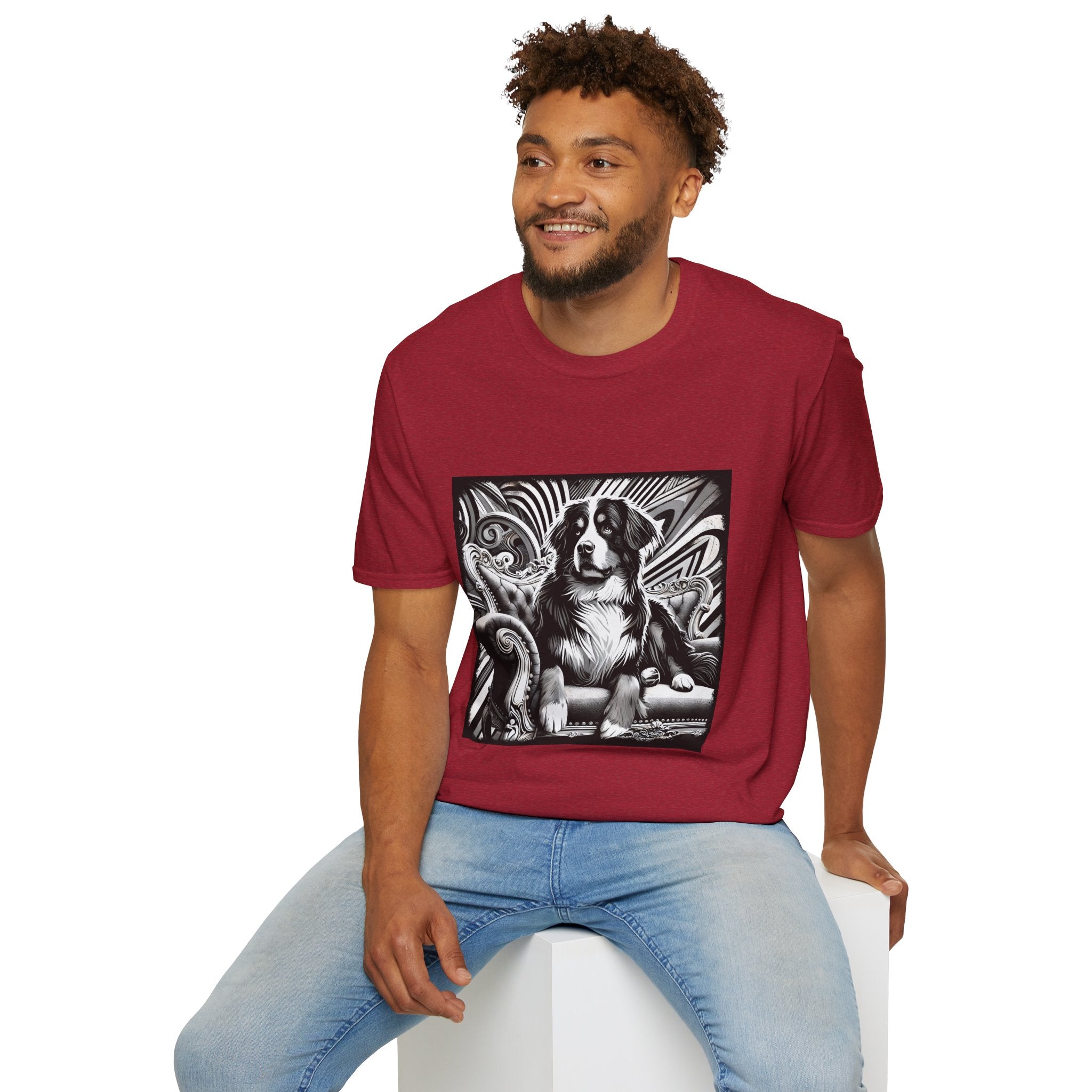 Bernese Mountain Dog B&W Bold | Unisex Dog T-Shirt