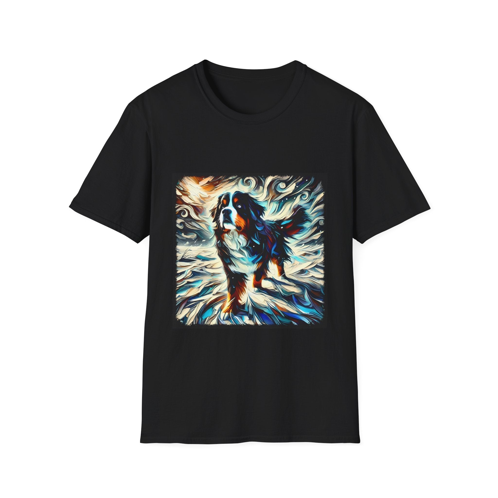 Bernese Mountain Dog Snow Swirl | Unisex Dog T-Shirt