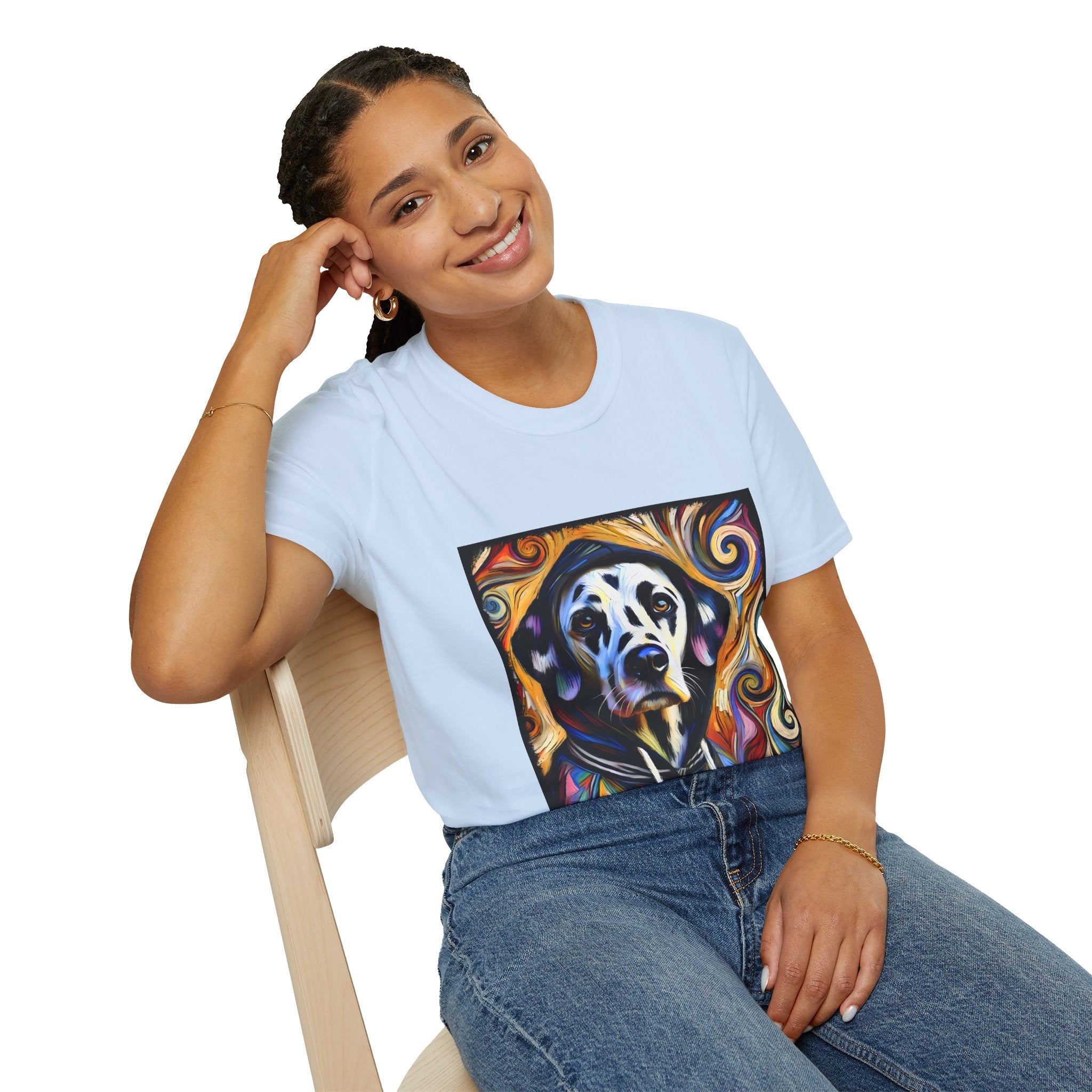 Dalmatian Relaxed Swirl | Unisex Dog T-Shirt