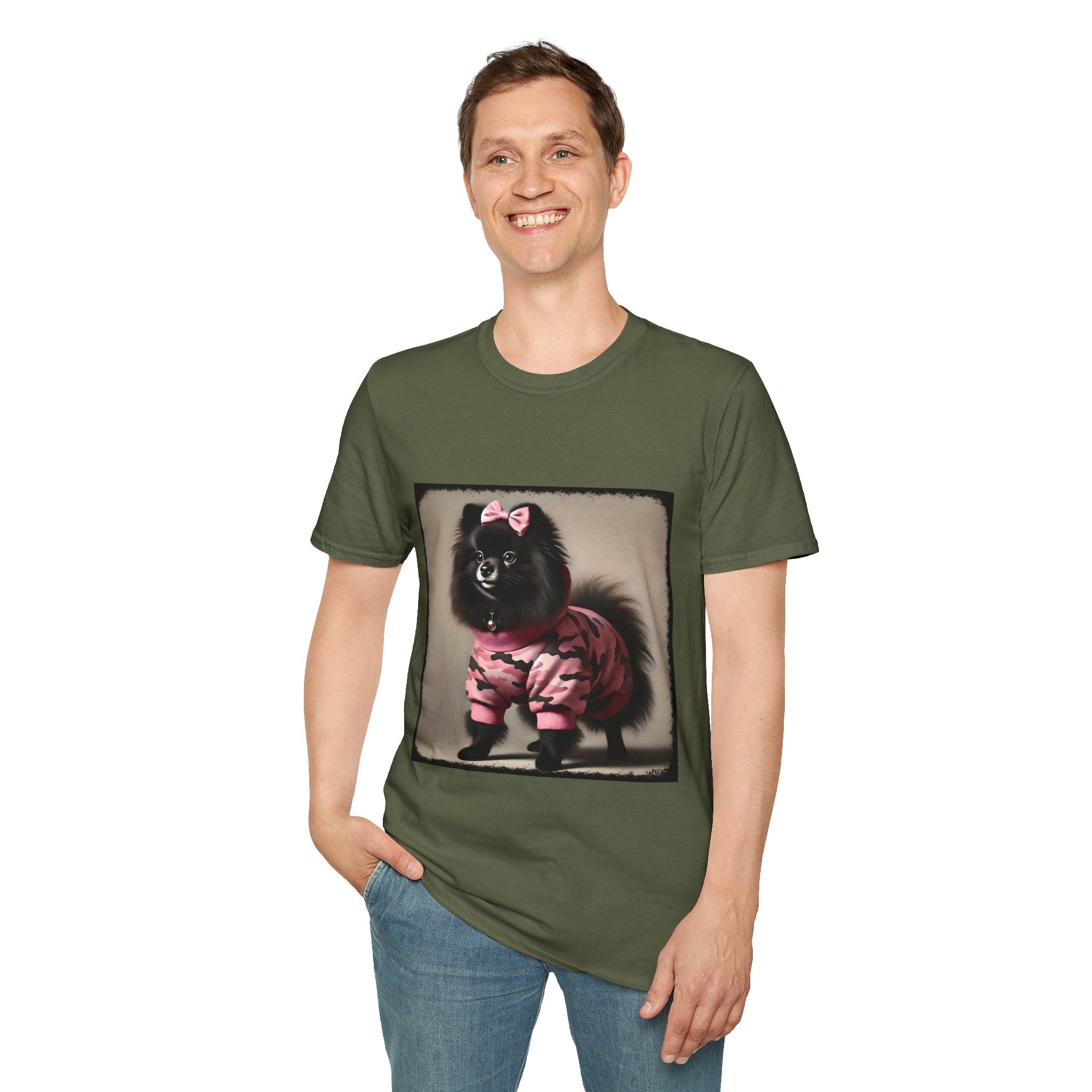Pomeranian Pink Camo Cutie | Unisex Dog T-Shirt
