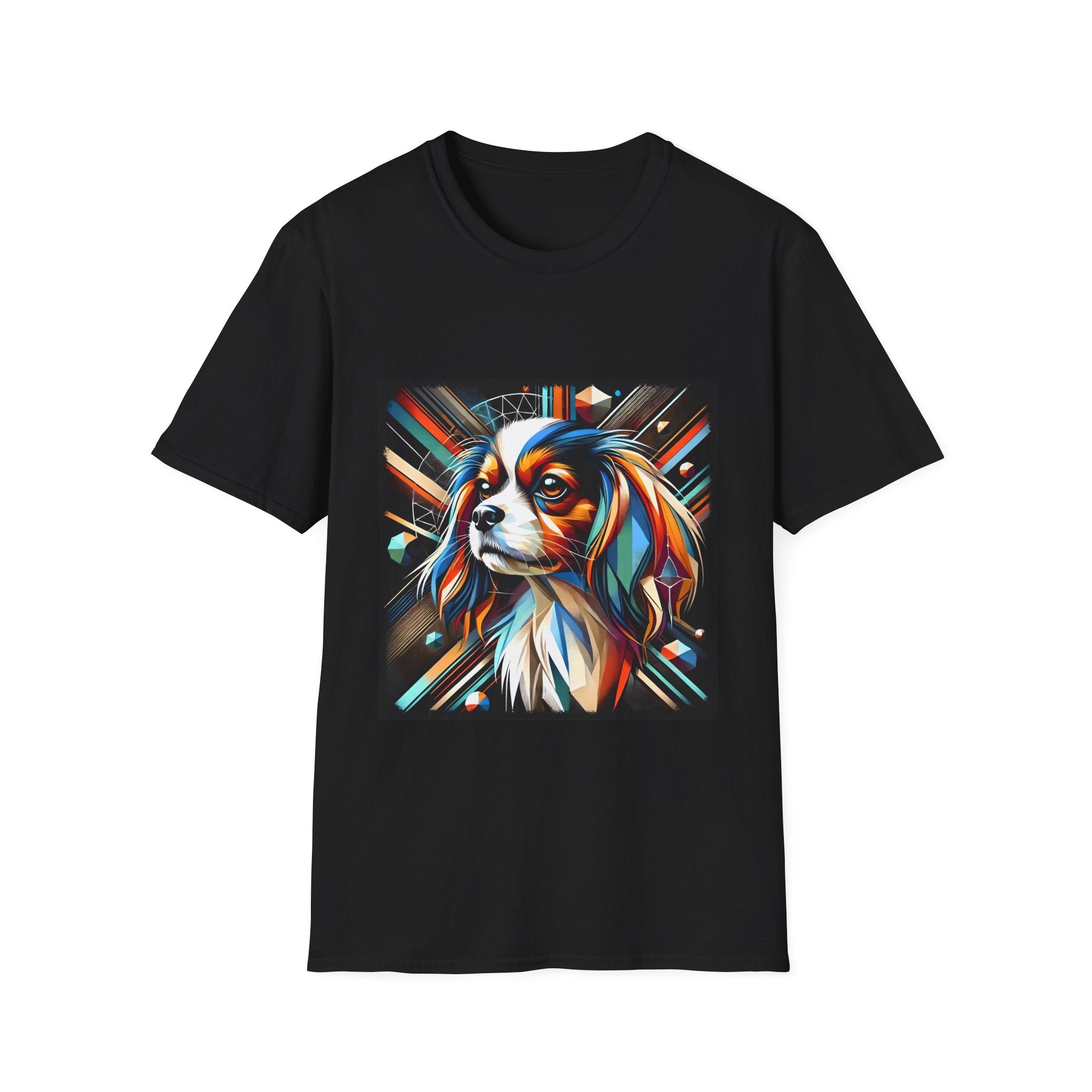 Cavalier King Charles Spaniel Multicolored Geometric | Unisex Dog T-Shirt