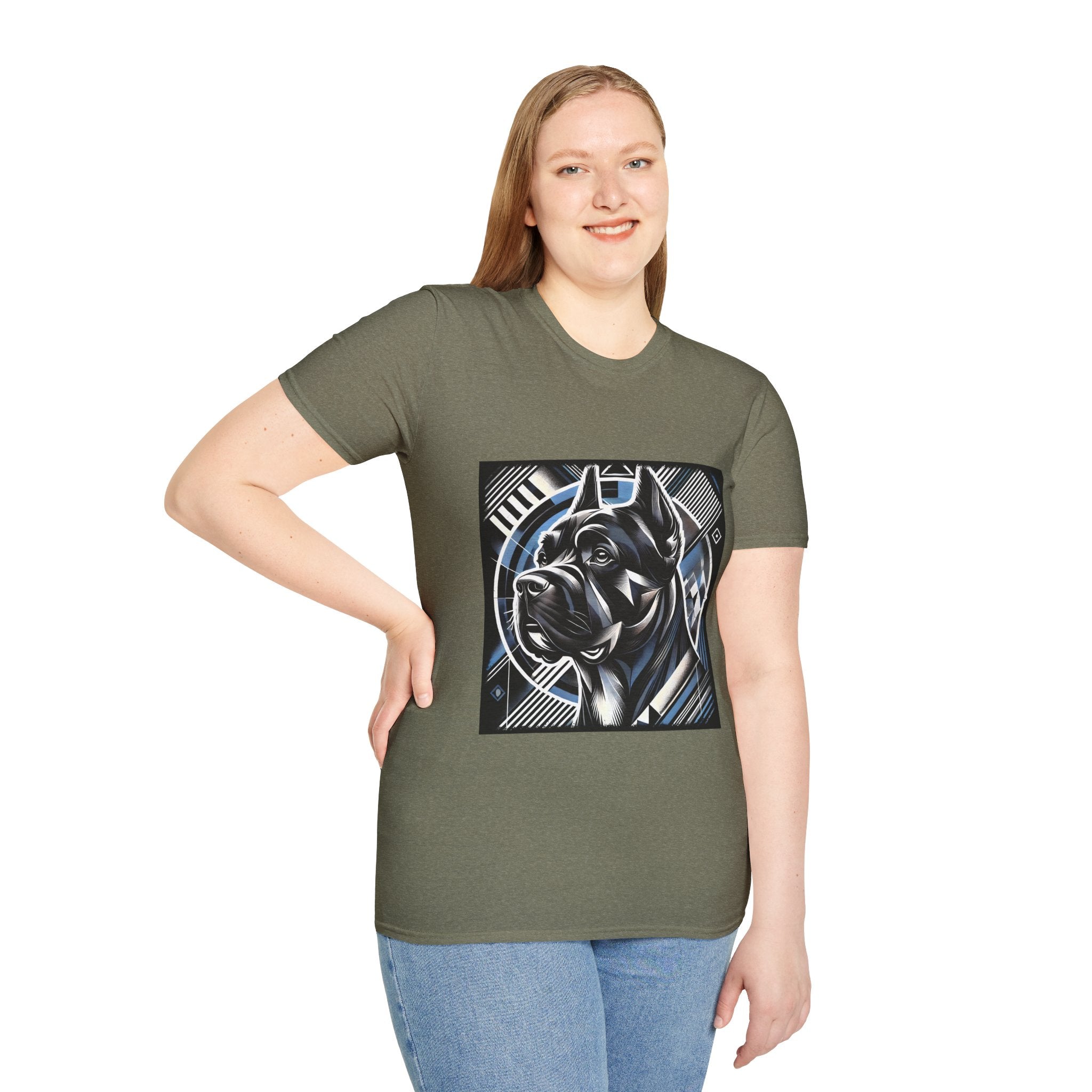 Cane Corso Blue and Black Geometric | Unisex Dog T-Shirt