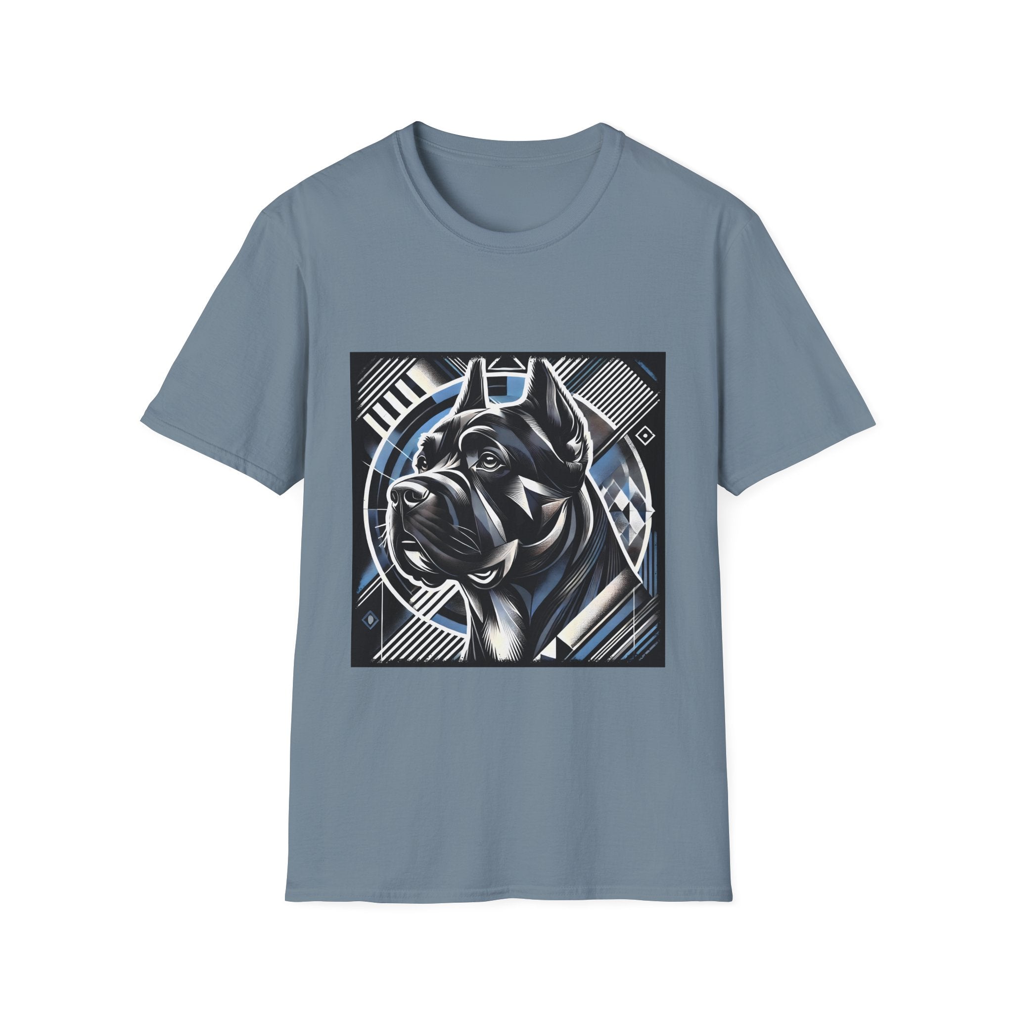 Cane Corso Blue and Black Geometric | Unisex Dog T-Shirt