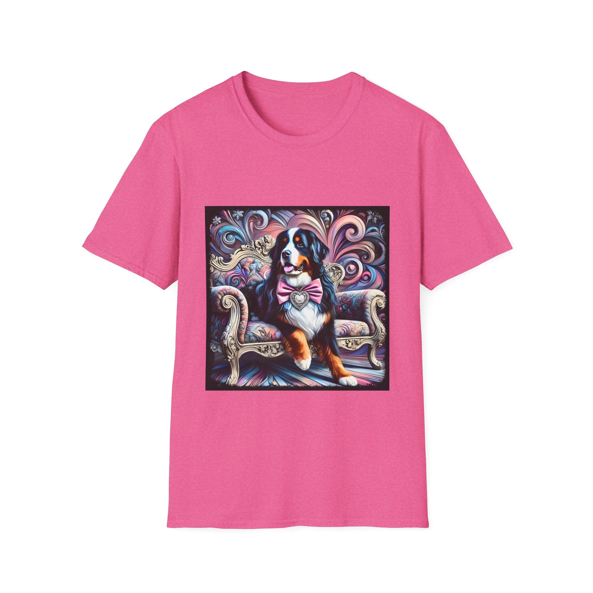 Bernese Mountain Dog Purple Diamond Vivid Swirl | Unisex Dog T-Shirt