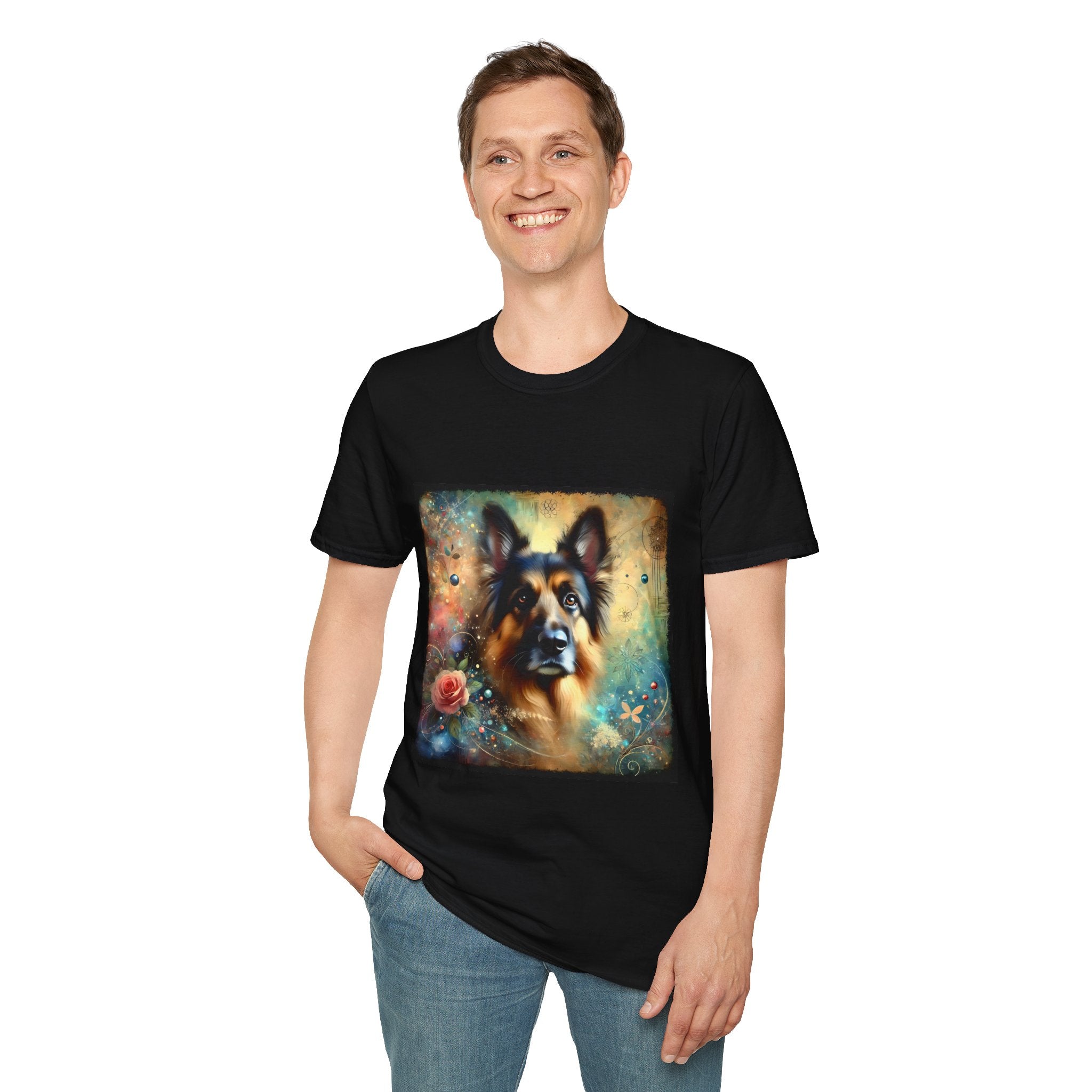 German Shepherd Rose Classic | Unisex Dog T-Shirt