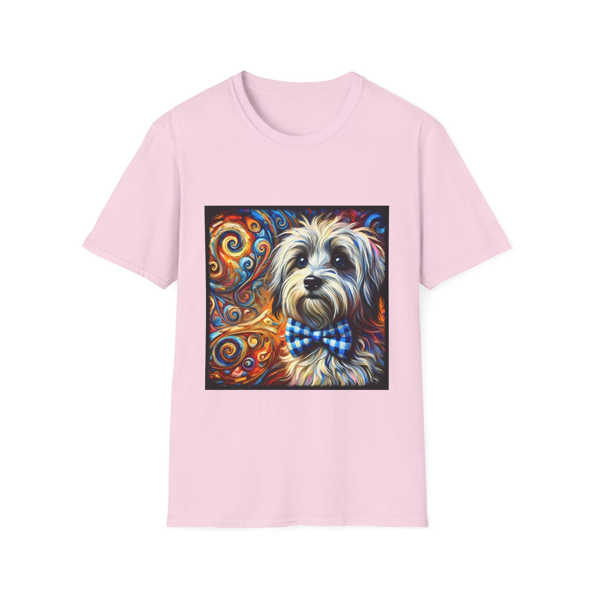 Havanese Bowtie Swirl |  Unisex Dog T-Shirt