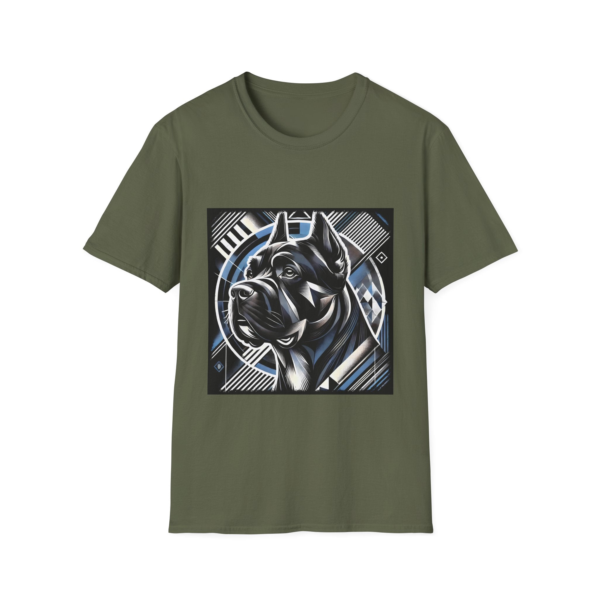 Cane Corso Blue and Black Geometric | Unisex Dog T-Shirt