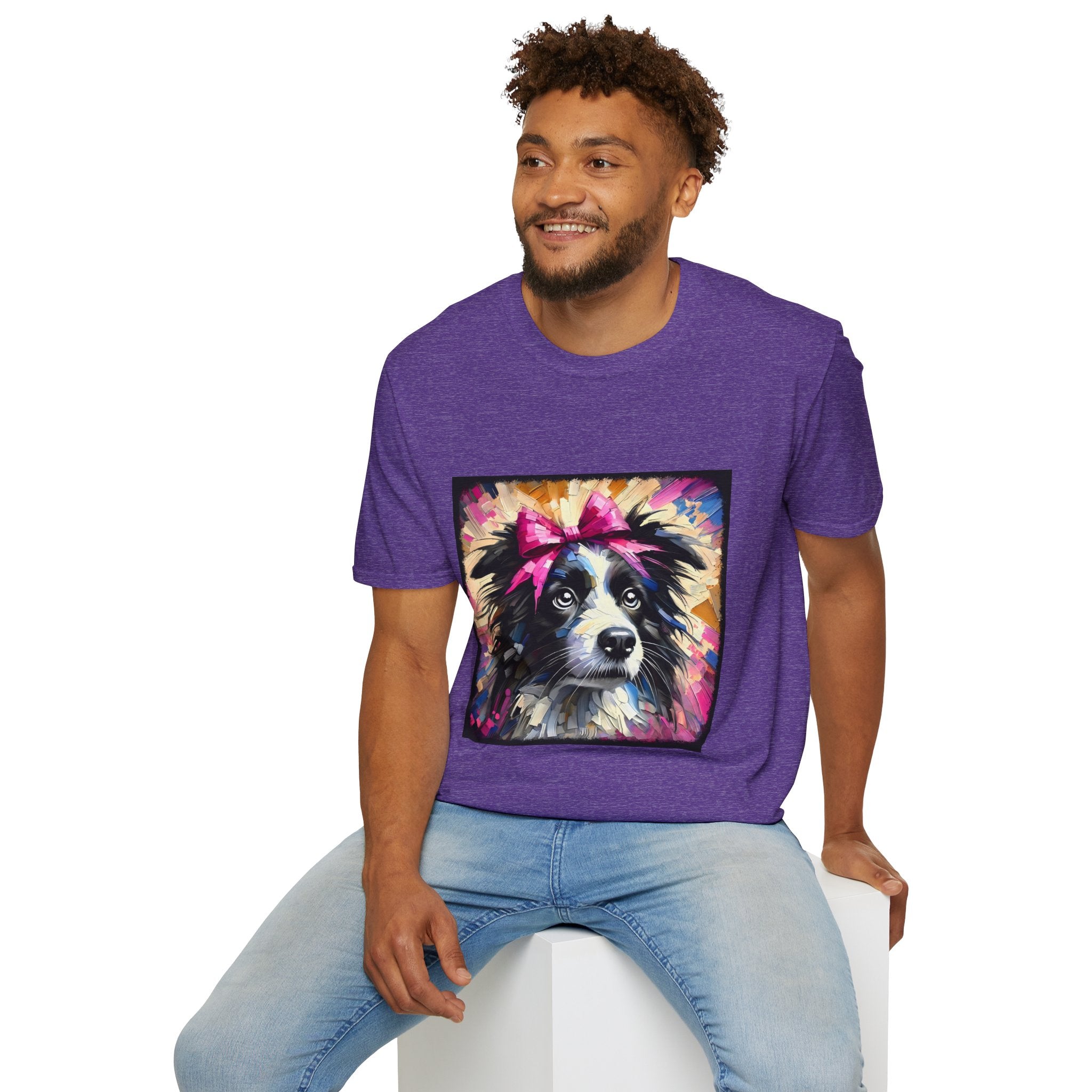 Border Collie Pink Bow Classic | Unisex Dog T-Shirt