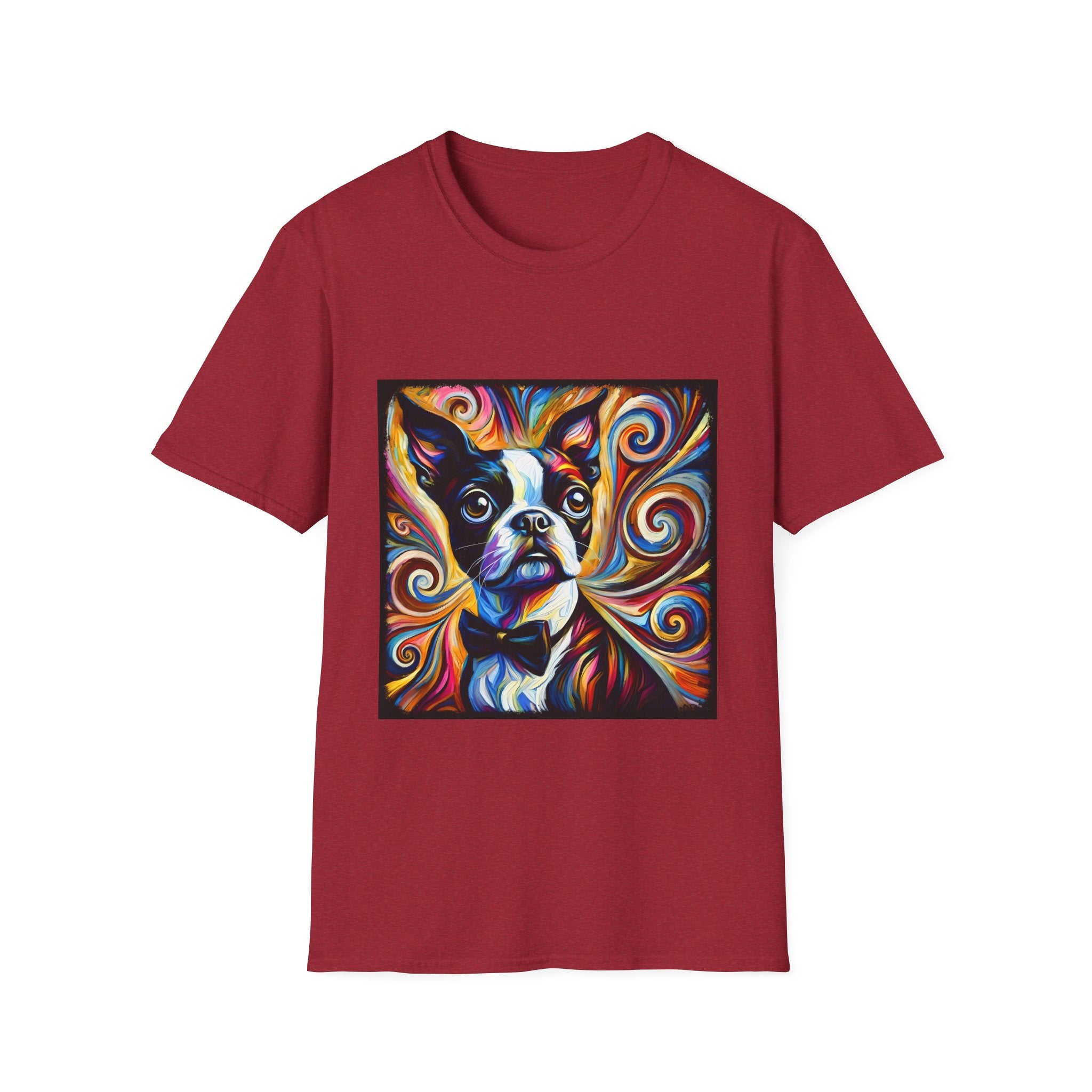 Boston Terrier Bowtie Swirl | Unisex Dog T-Shirt