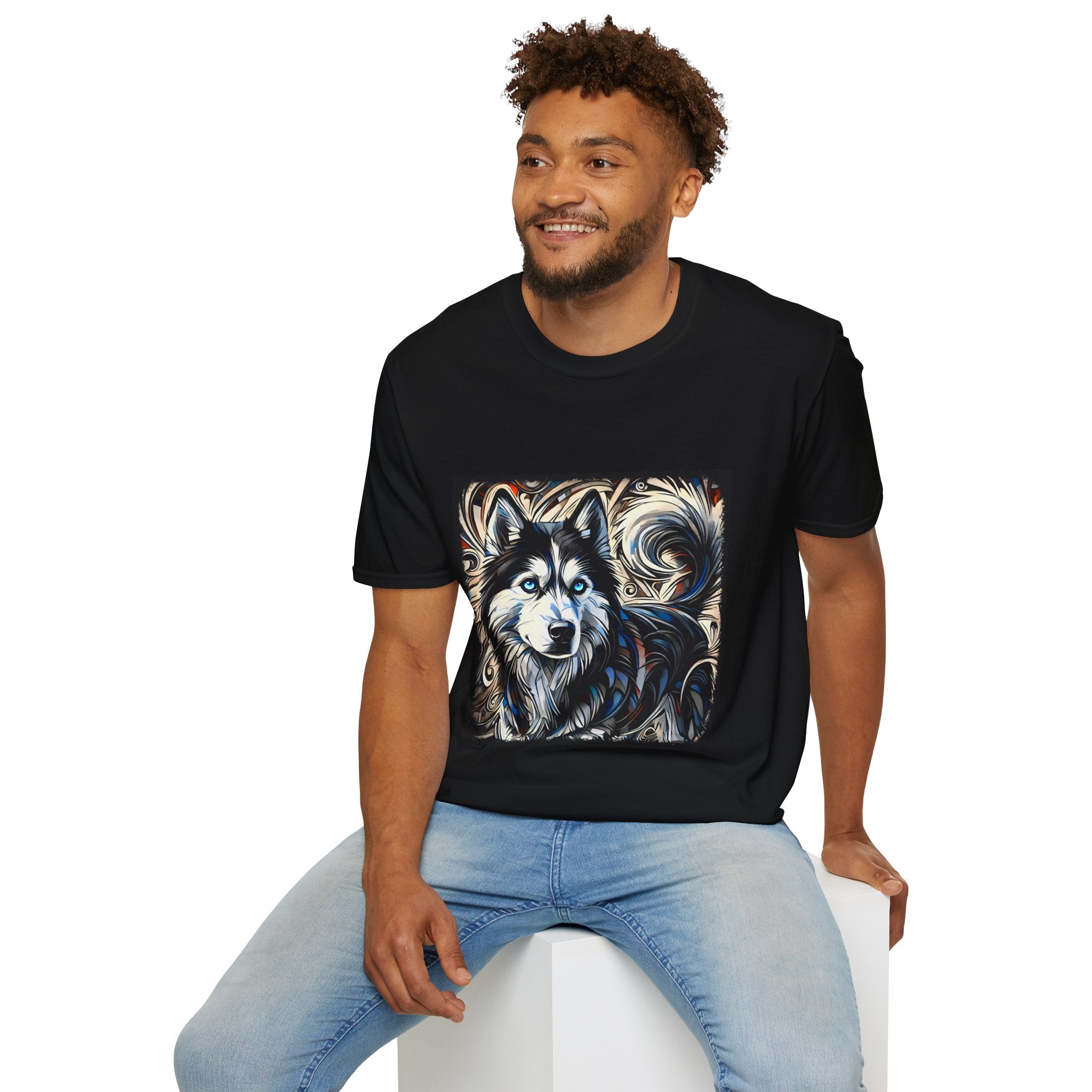 Siberian Husky Ice Swirl | Unisex Dog T-Shirt