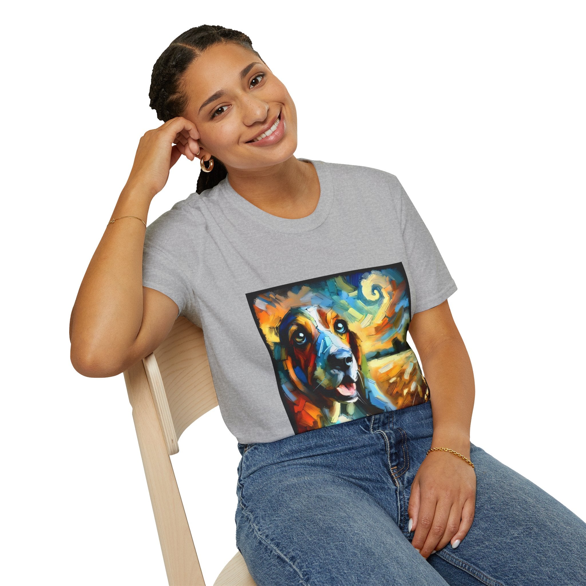 Basset Hound Sun Swirl | Unisex Dog T-Shirt