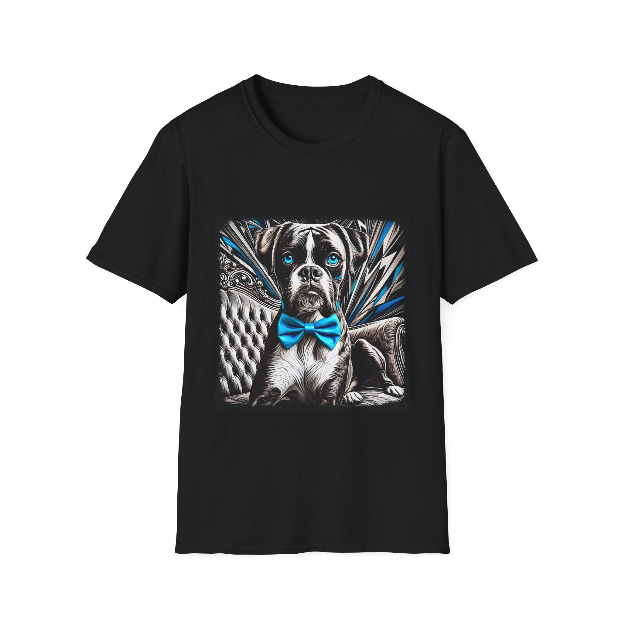 Boxer B&W Bold Blue Eyes | Unisex Dog T-Shirt