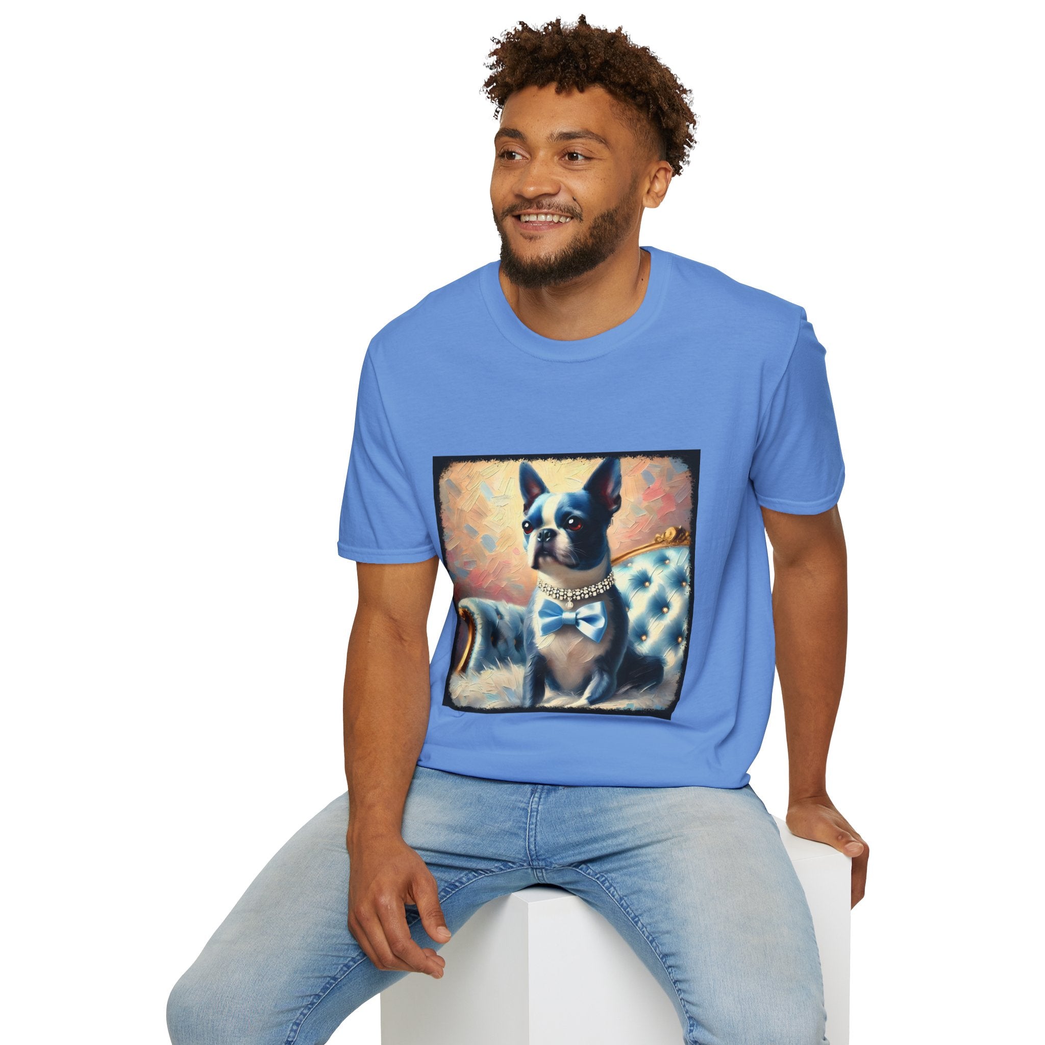 Boston Terrier Blue Classic | Unisex Dog T-Shirt