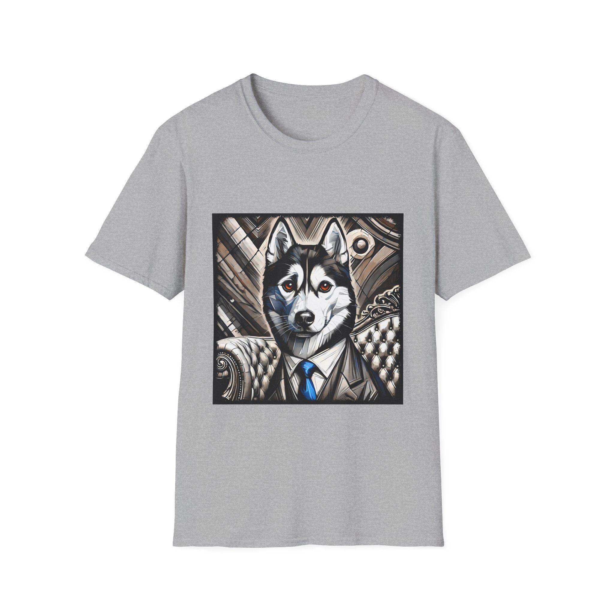 Siberian Husky B&W Bold Eyes | Unisex Dog T-Shirt