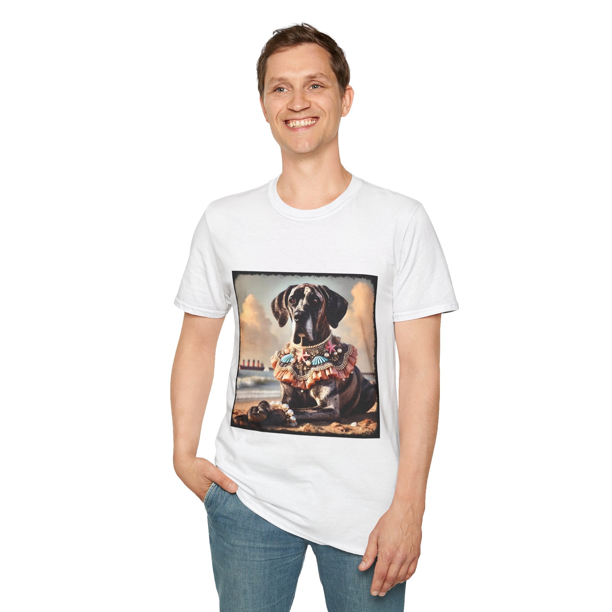 Great Dane Beach Brindle | Unisex Dog T-Shirt