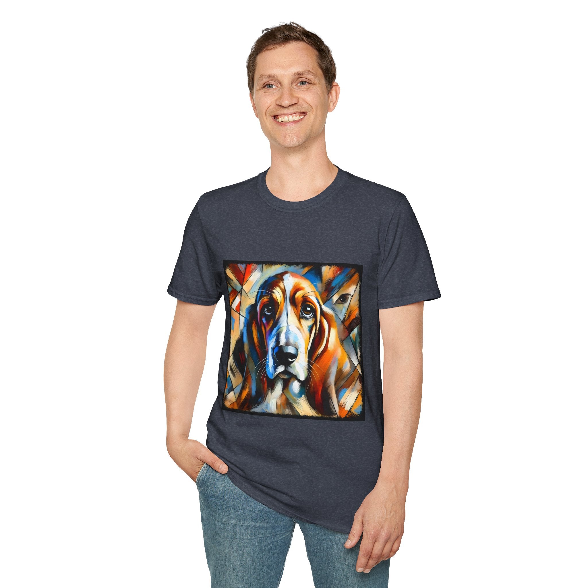 Basset Hound Bold Swirl | Unisex Dog T-Shirt