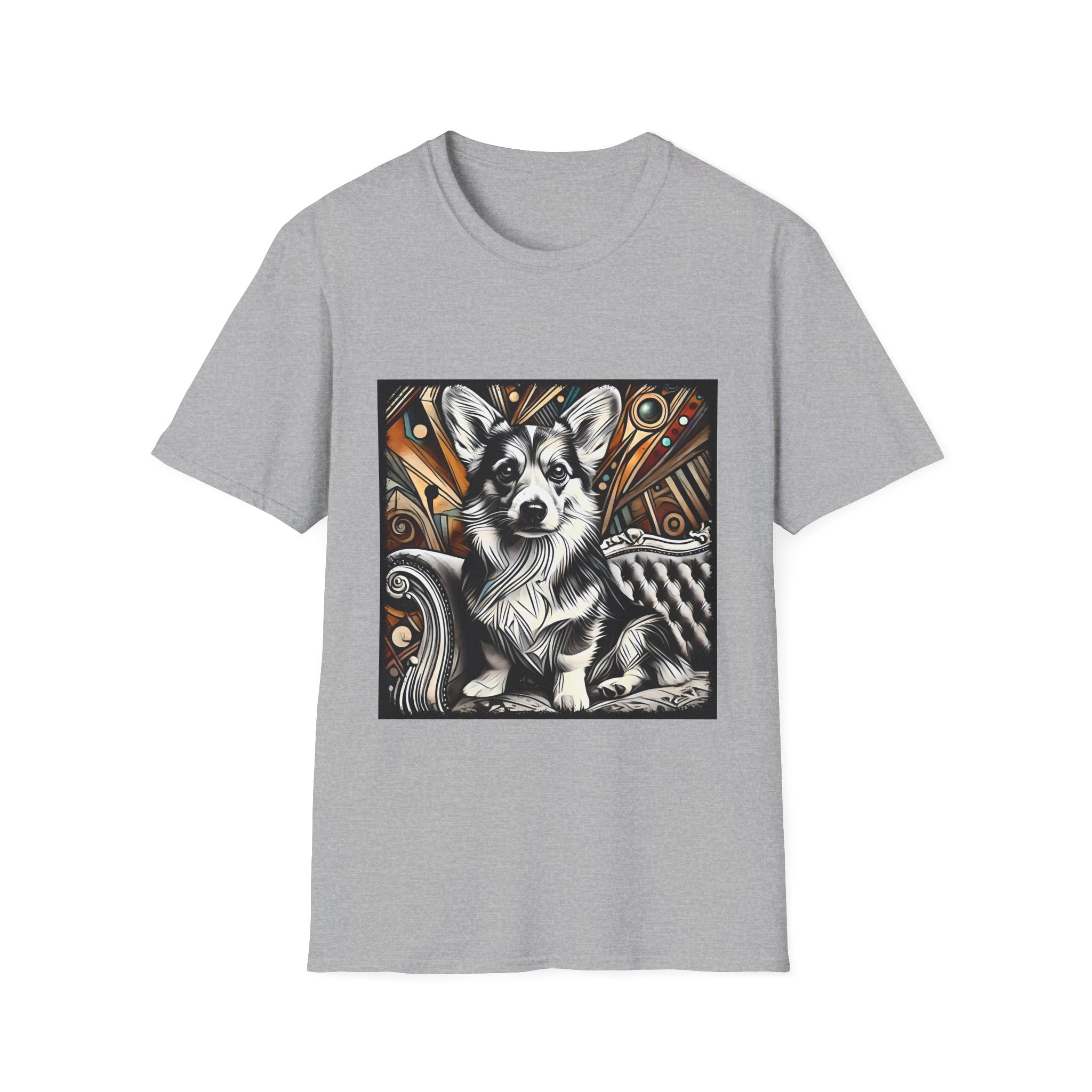 Pembroke Welsh Corgi B&W Warm Bold  | Unisex Dog T-Shirt